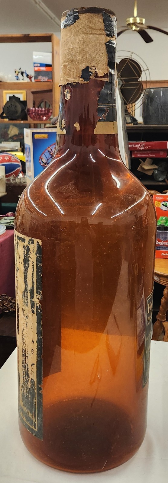 Large Vintage Display Bottle Four Roses Whiskey Baltimore Md 28.5″ Brown Glass