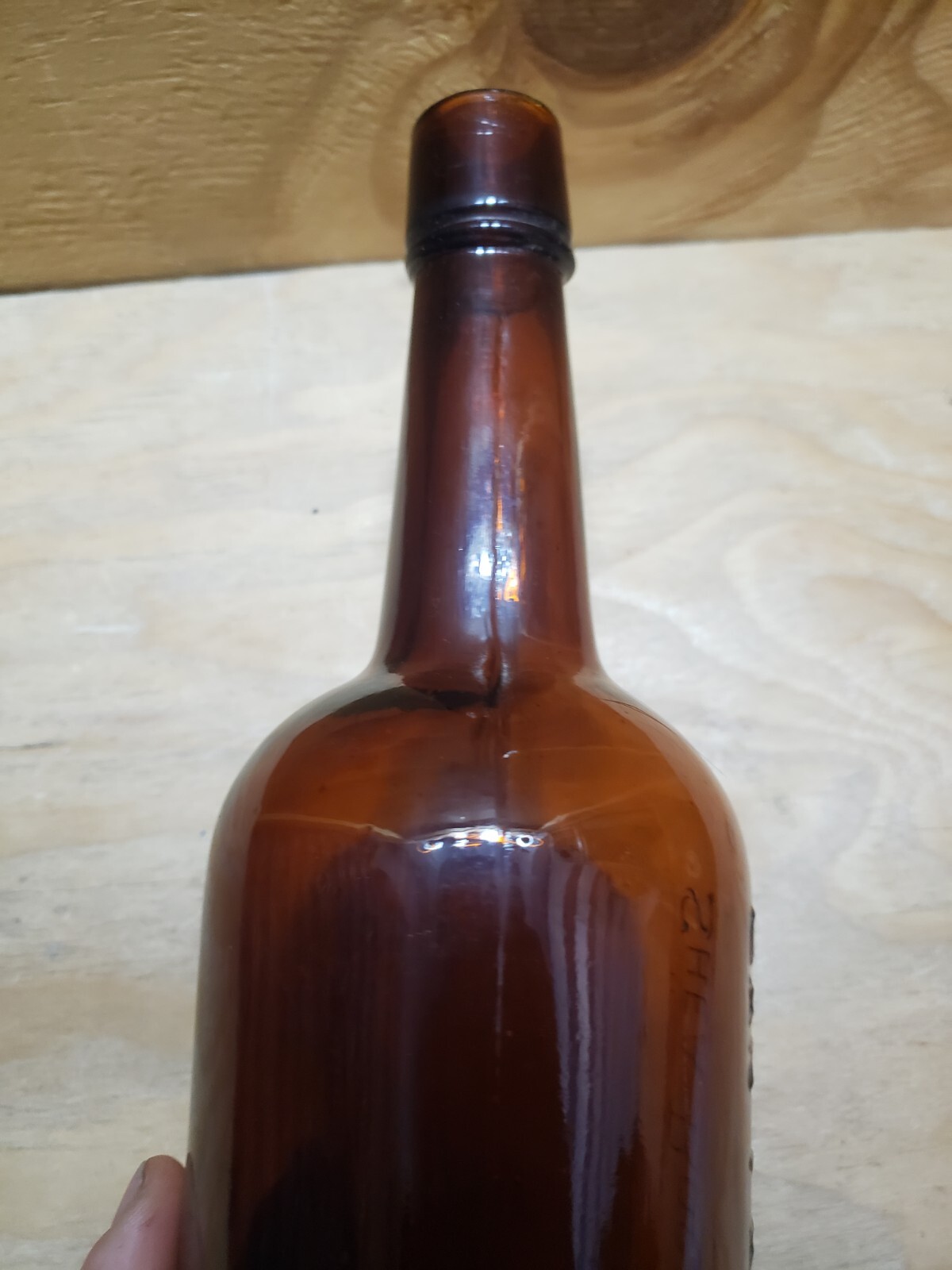 Antique Shea Bogoueraz-Co San Francisco. Cal Dark amber glass bottle 1885-1919