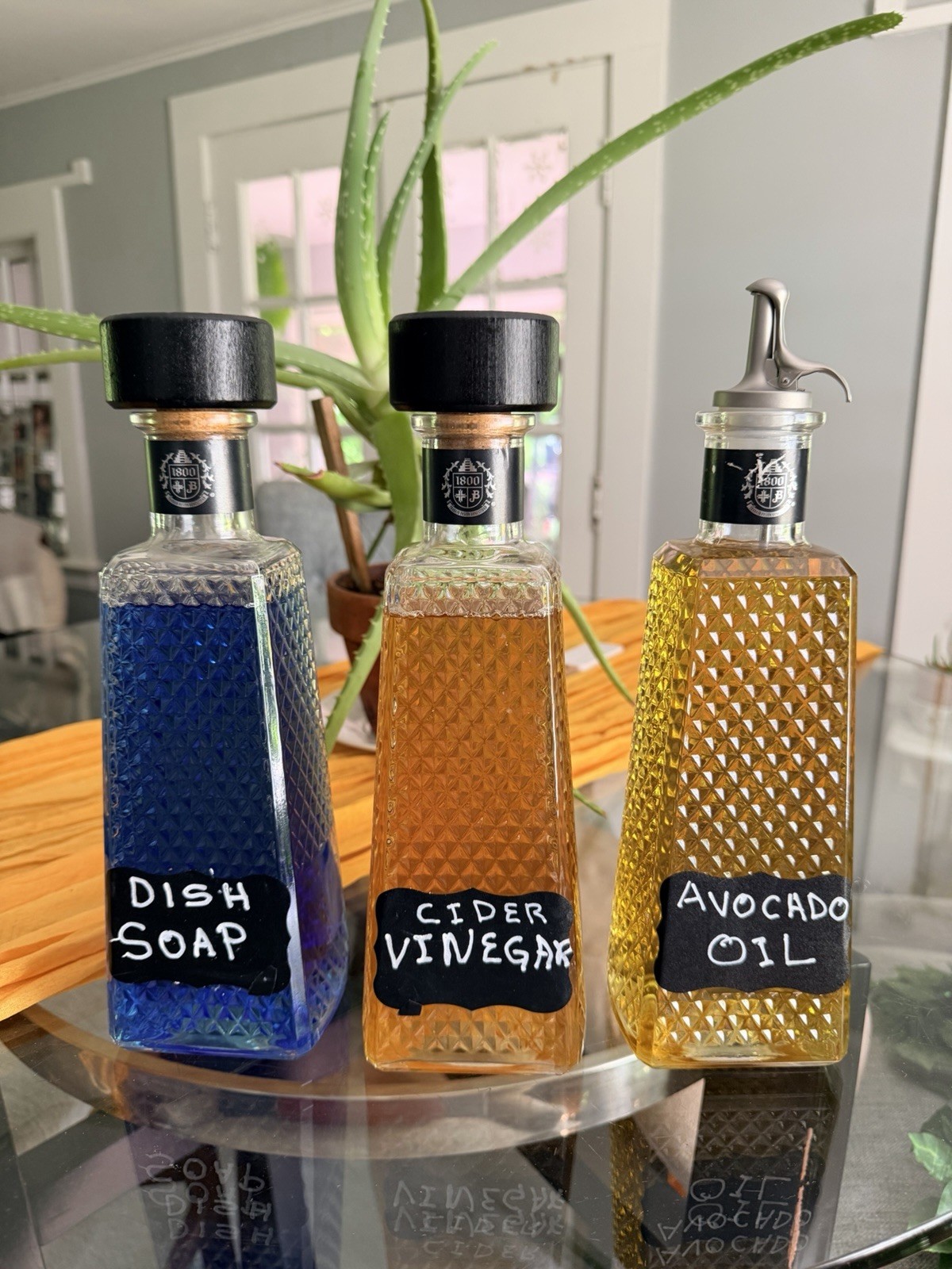 Empty 1800 Cristalino Bottles – Perfect for Kitchen Decanters & Home Decor! 💎✨