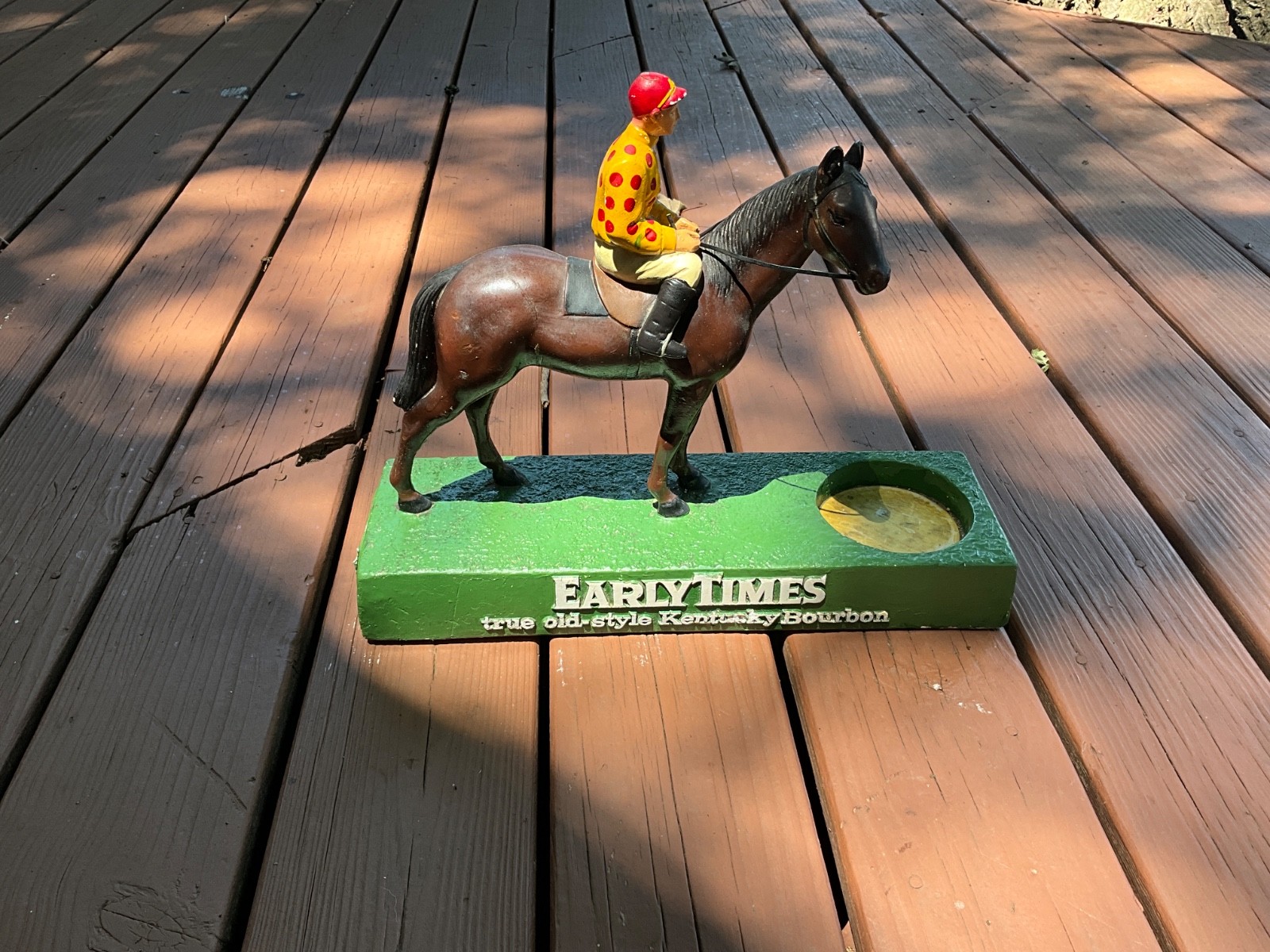 EARLY TIMES. BOURBON BOTTLE DISPLAY Chalk-ware