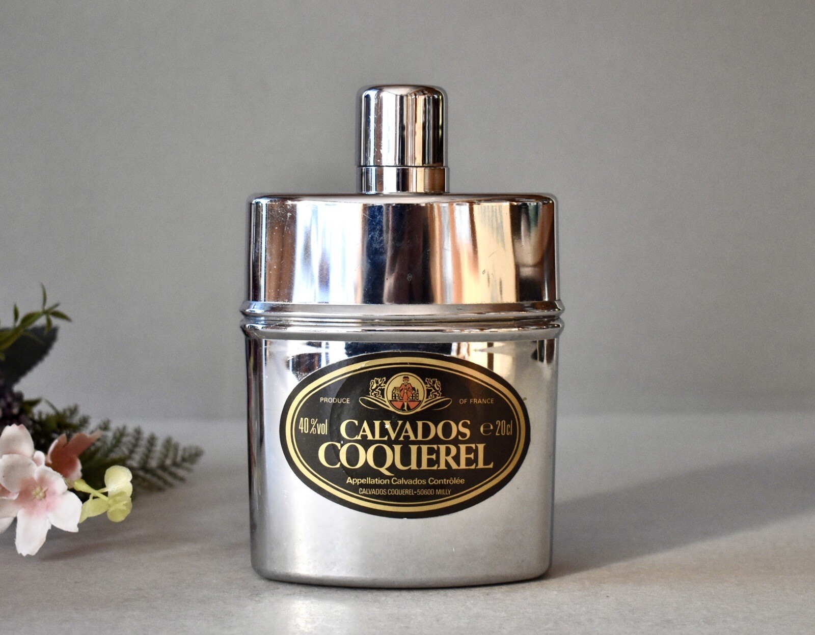 Vintage Empty bottle Calvados Liquor Vintage Decor Collectable Bottle Flsk