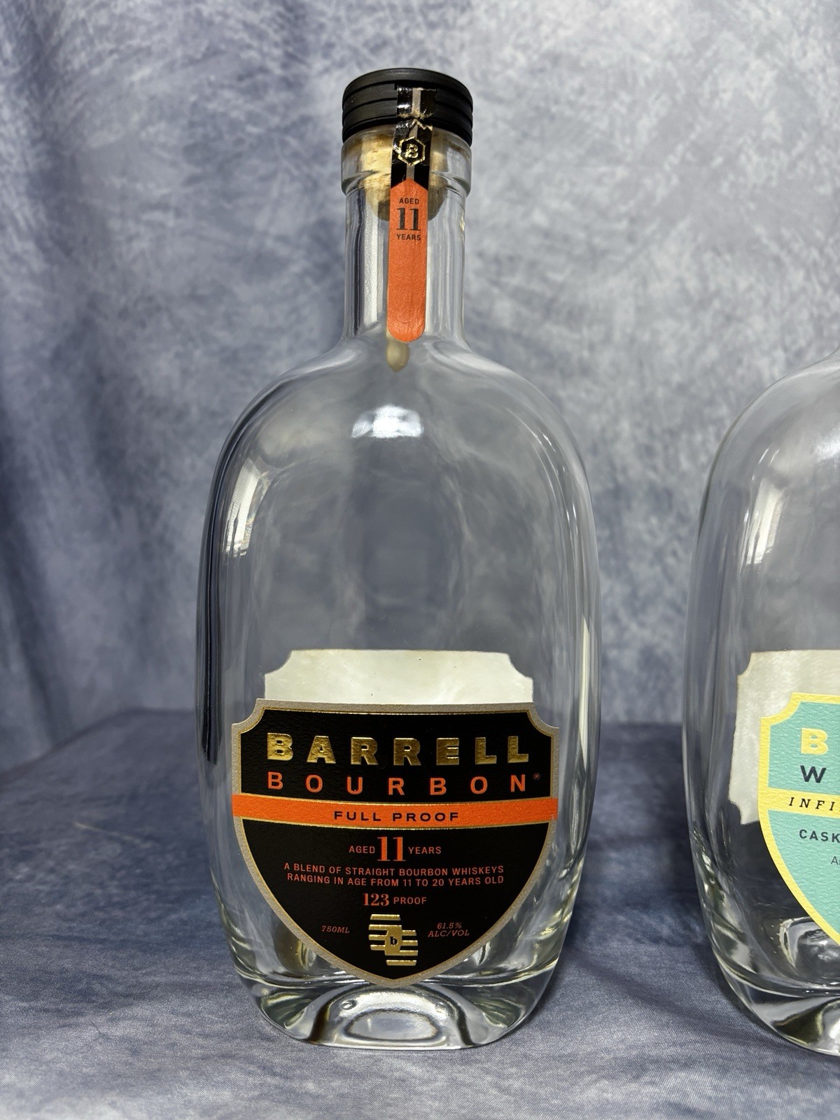 Barrell Whiskey Barrell Bourbon Rare Lot of 3 Empty Decorative Bottles