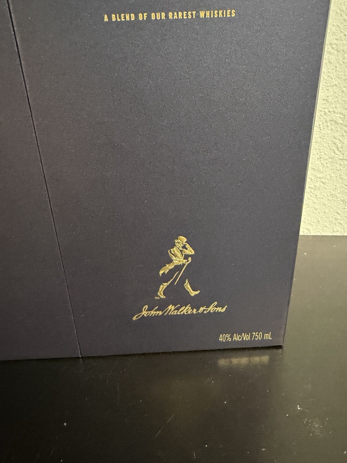 Johnnie Walker Blue Label Blended Scotch Whisky 750ml Bottle & Glass Box ONLY