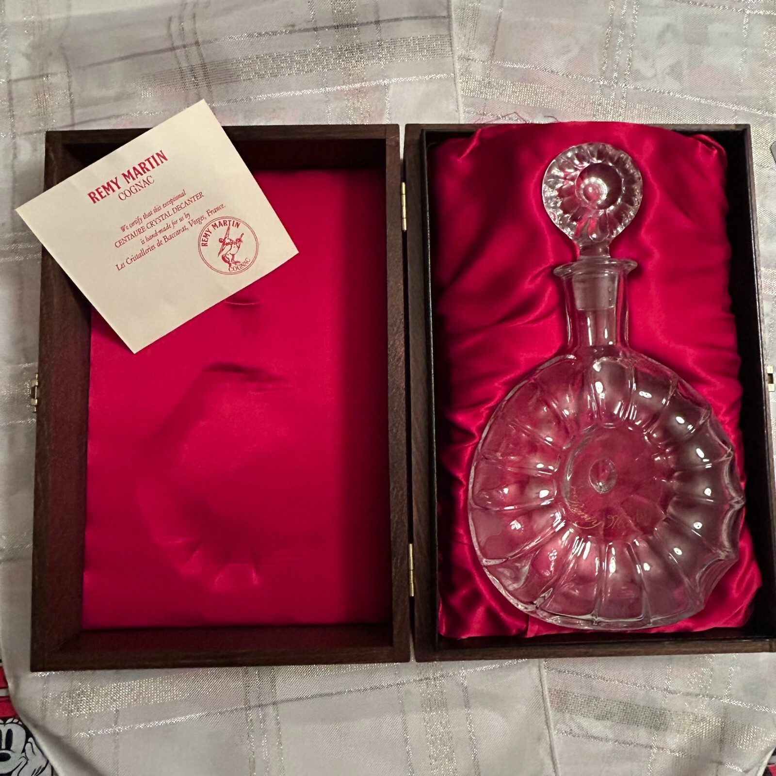 REMY MARTIN Centaure Baccarat Crystal Empty COGNAC Decanter IN ORIGINAL WOOD BOX