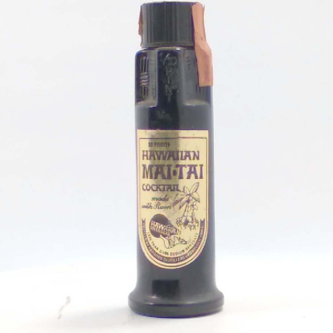 Hawaiian Mai-Tai Cocktail Mini Liquor Bottle 50 Proof Empty Collectible