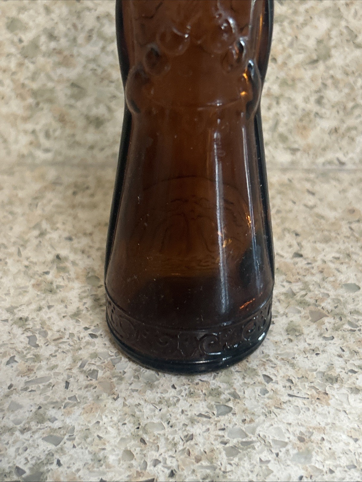Florentine Liqueur Brown Glass Bottle Lady Solaro Italy Woman Holding Flowers