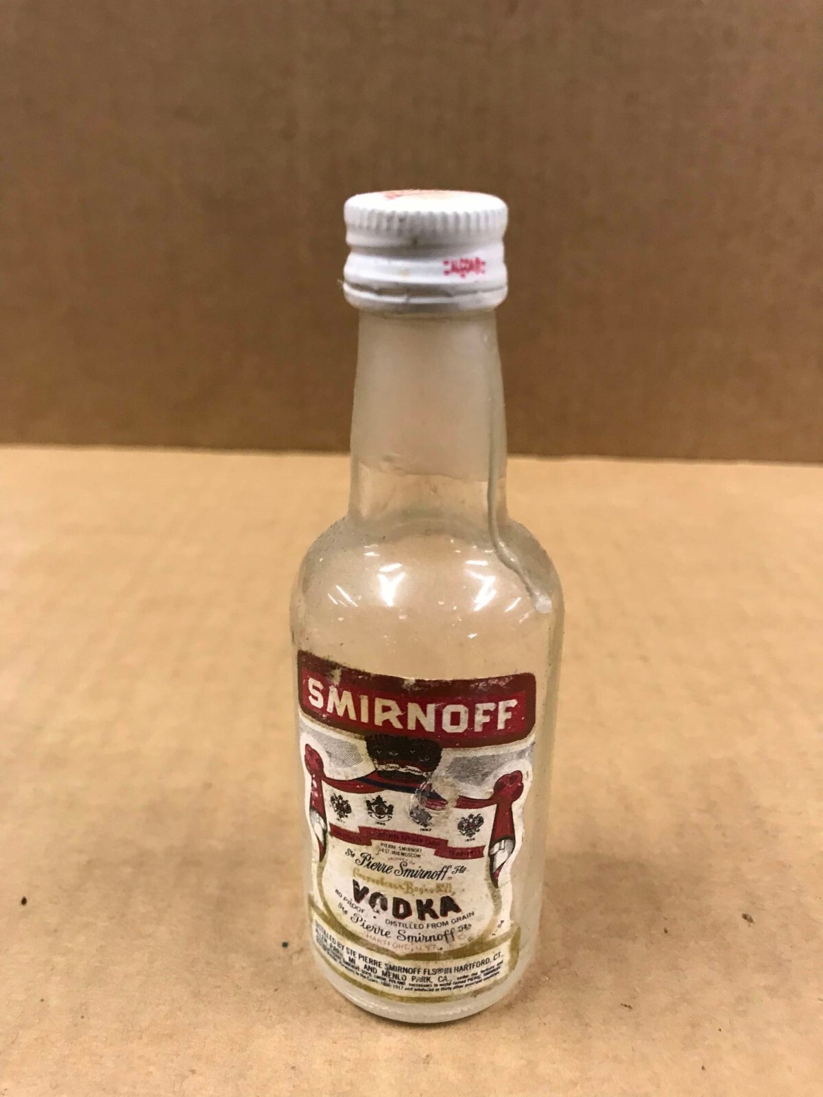 Vintage Smirnoff Vodka Empty Mini Bottle