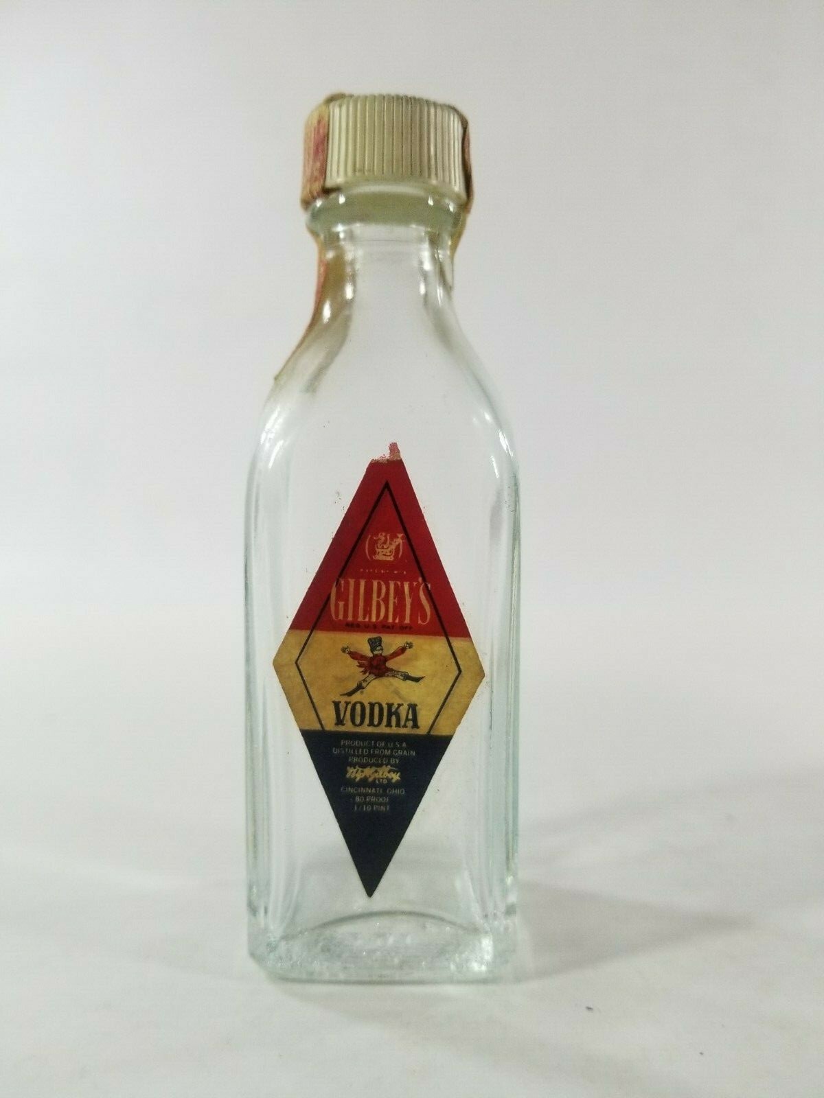 VINTAGE PRE-1979 AIRPLANE LIQUOR BOTTLE (EMPTY) GILBEY’S VODKA