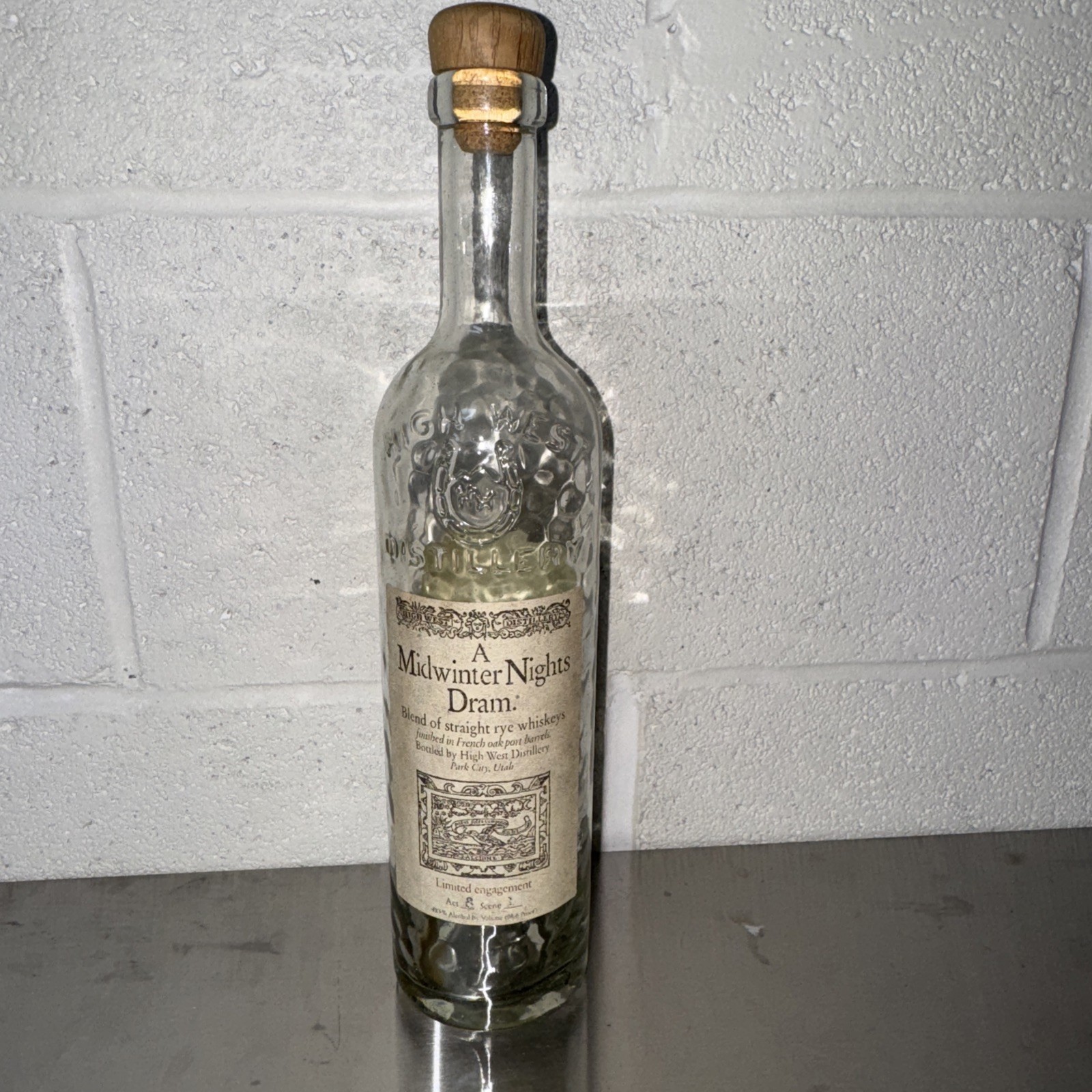 High West A Midwinter Nights Dram Act 8 Scene 1 Bottle Rare Limited Engagement
