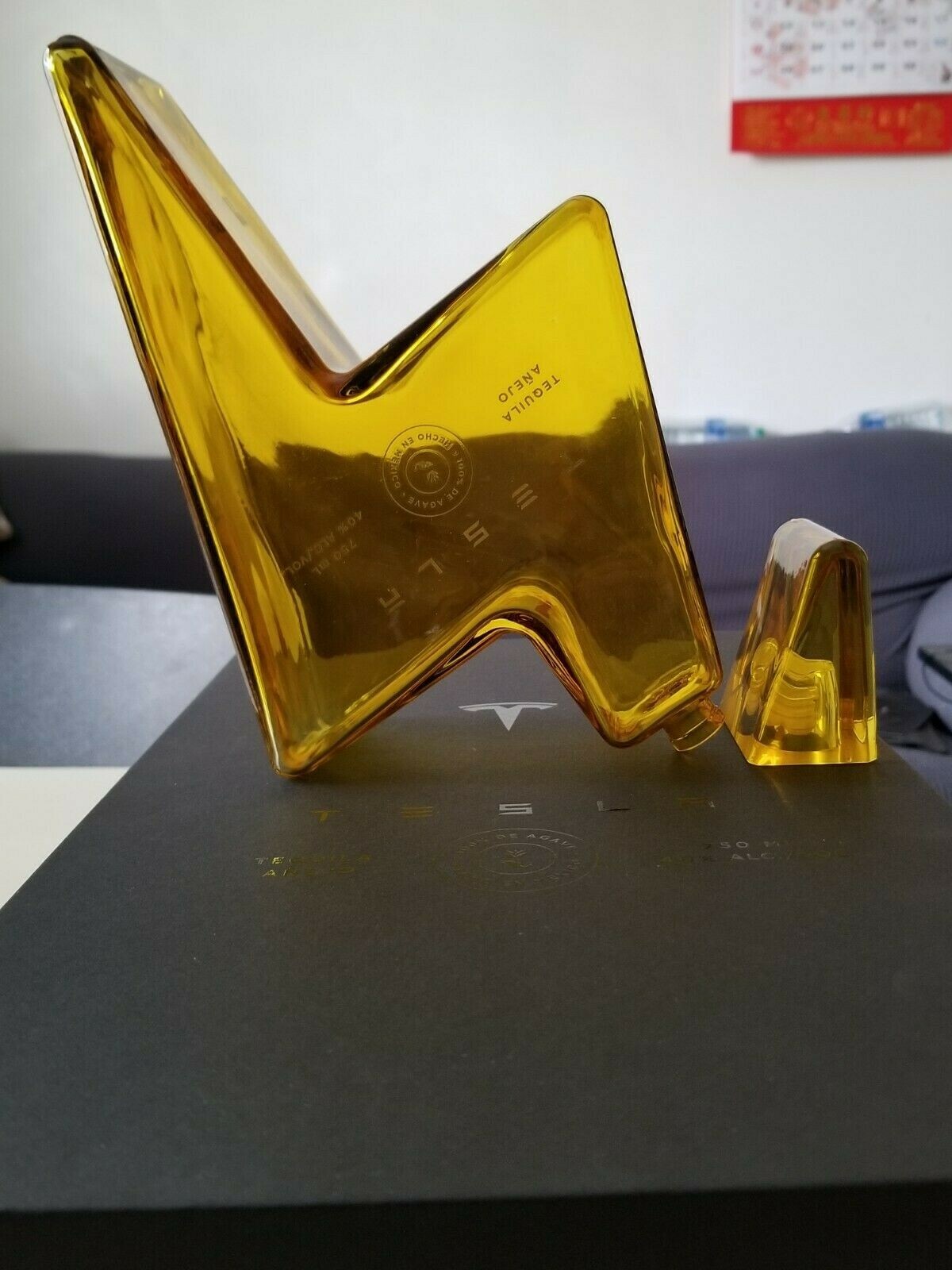 EMPTY Tesla Tequila BOTTLE, STAND, AND BOX ONLY | LIMITED | IN HAND | SHIPS NOW