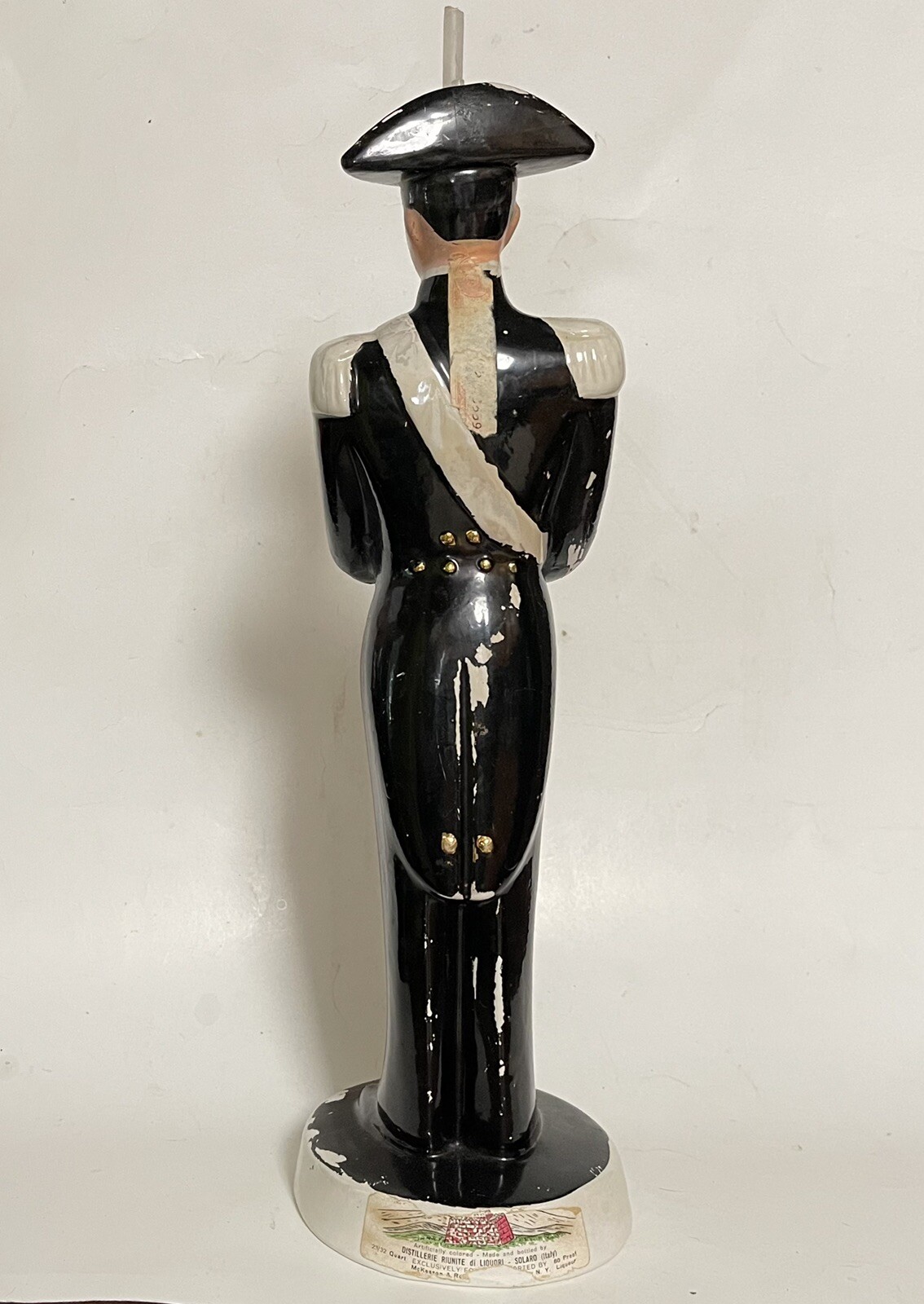 Liquore Galliano Italian Soldier Liquor Decanter 19″ Tall Italy Coronelli Bottle