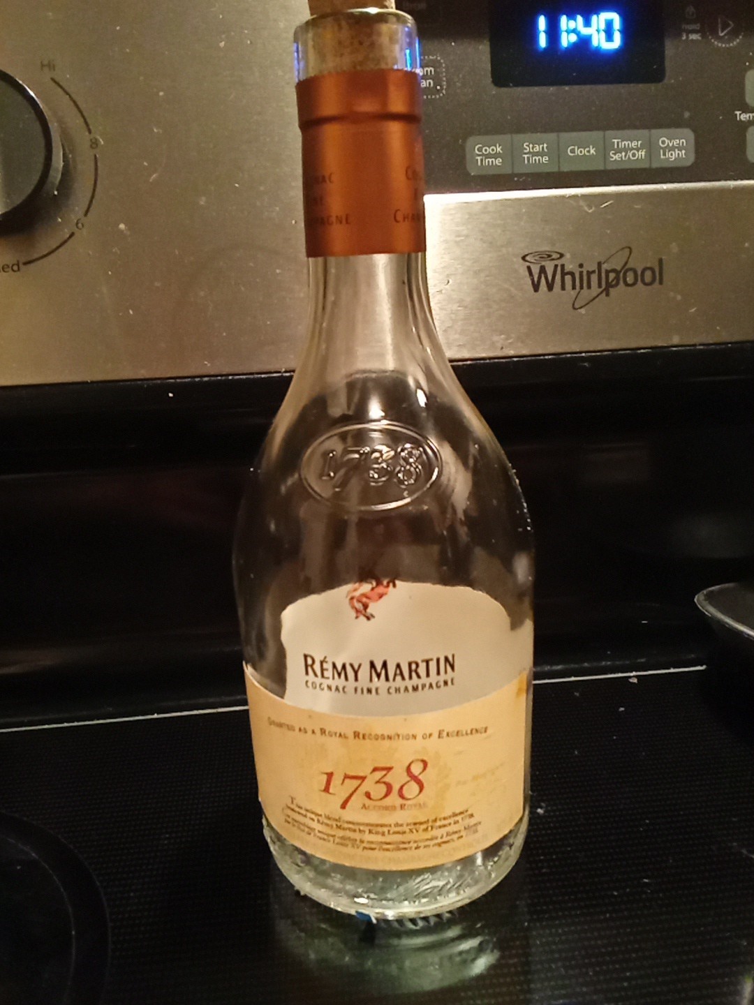 Empty Rémy Martin Cognac Fine Champagne 1738 Empty Bottle 375 Washed