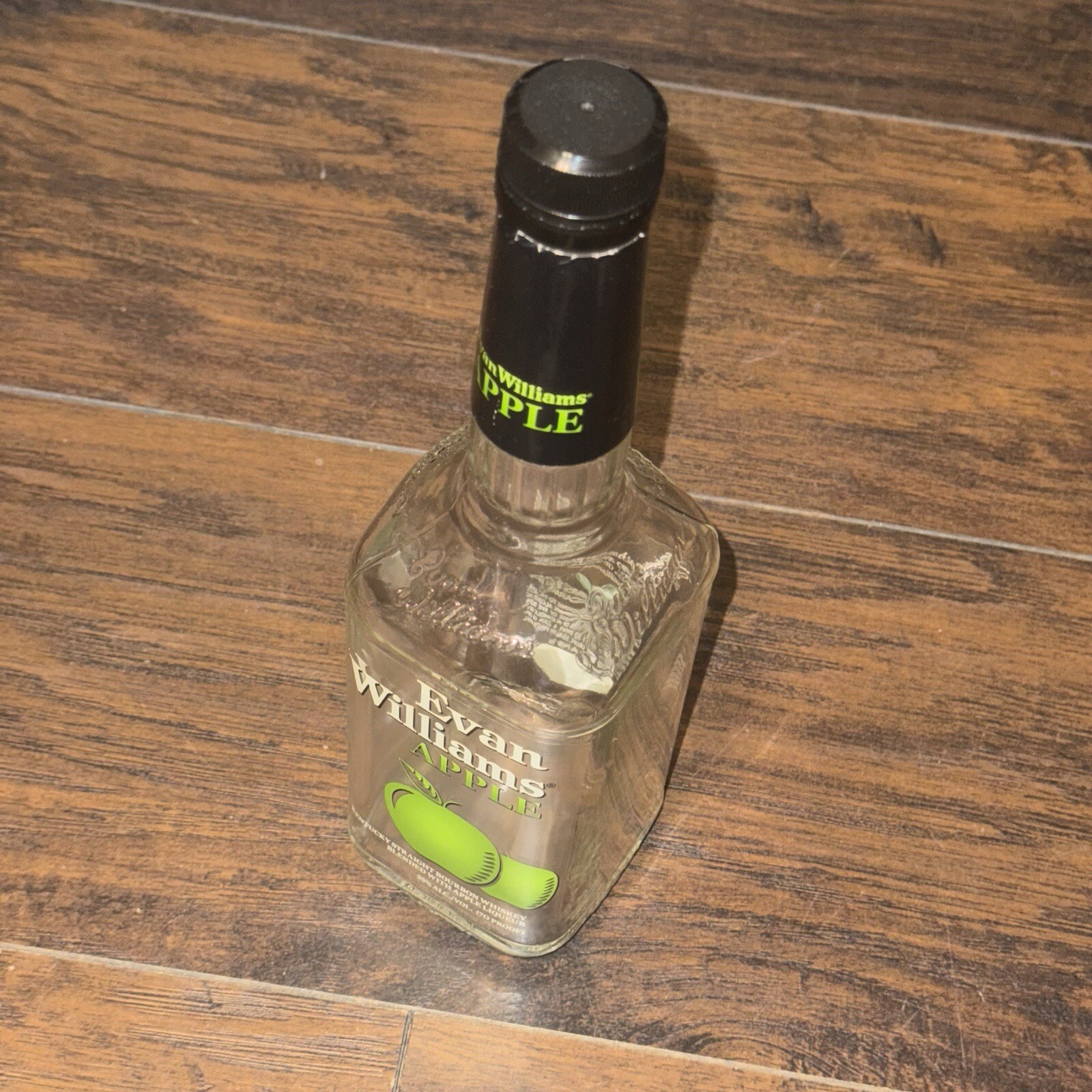 EMPTY Evan Williams Apple Whiskey 750 ML Liquor Bottle Home Décor Crafts Arts