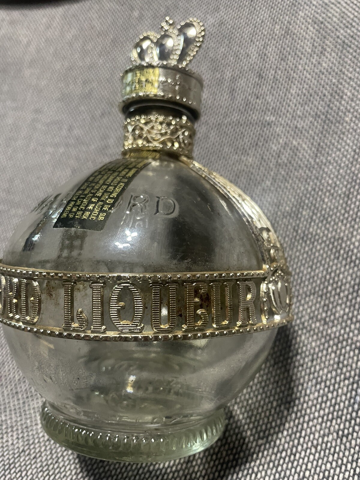 Vintage Royale Deluxe Chambord Liqueur Empty Bottle 12.6 Fl Oz 375 ml.