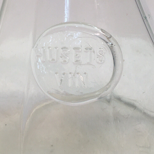 Vintage Husets Vin Glass Bottle Made in Italy 9 Inch Height Great for collection