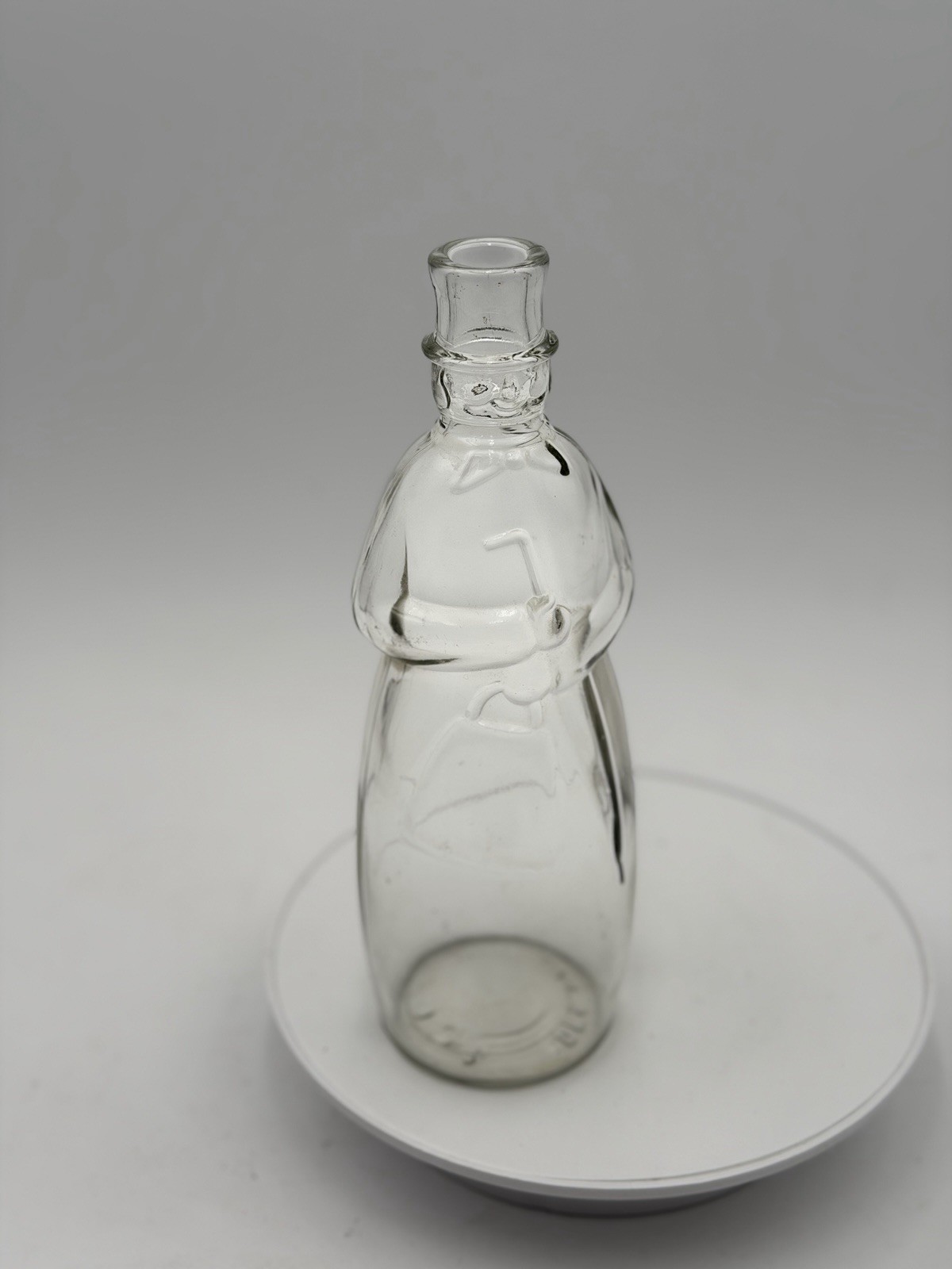 Vintage 1935 «Carrie Nation» Figural Glass Bottle Umbrella, Owens-Illinois Glass