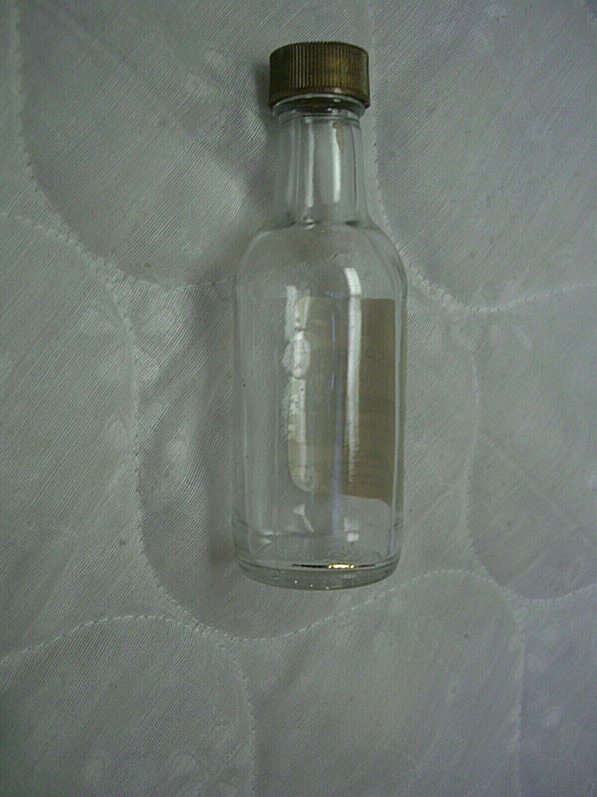 1980 Usher’s Green Stripe Scotch Clear Glass 50 ML Mini Liquor Bottle/Empty