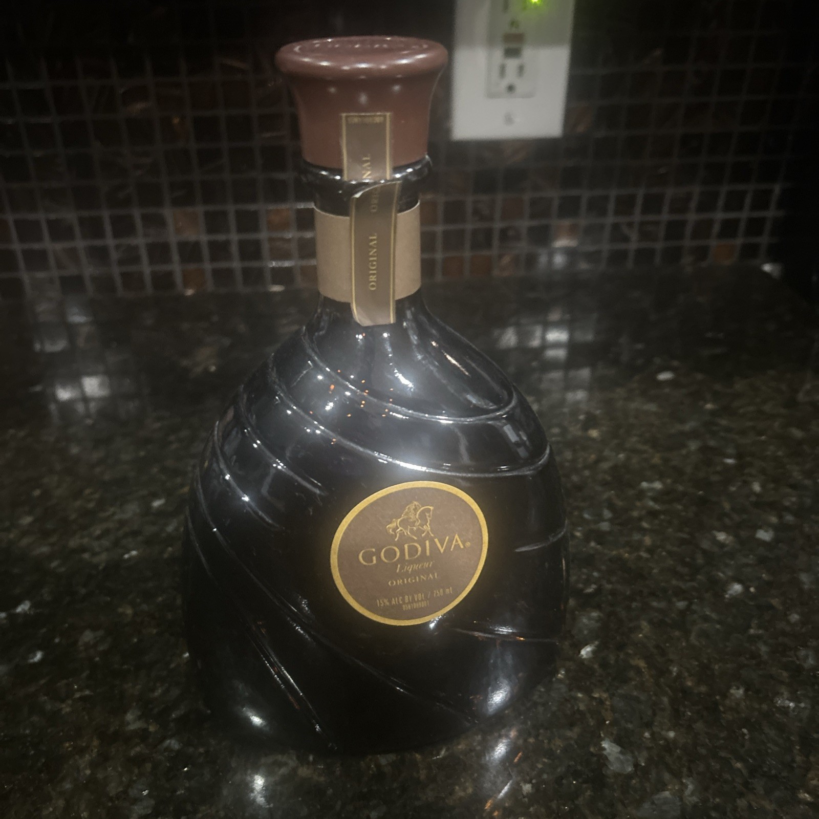 Brown Godiva Chocolate Empty Craft Bottle Collectable 750 ml