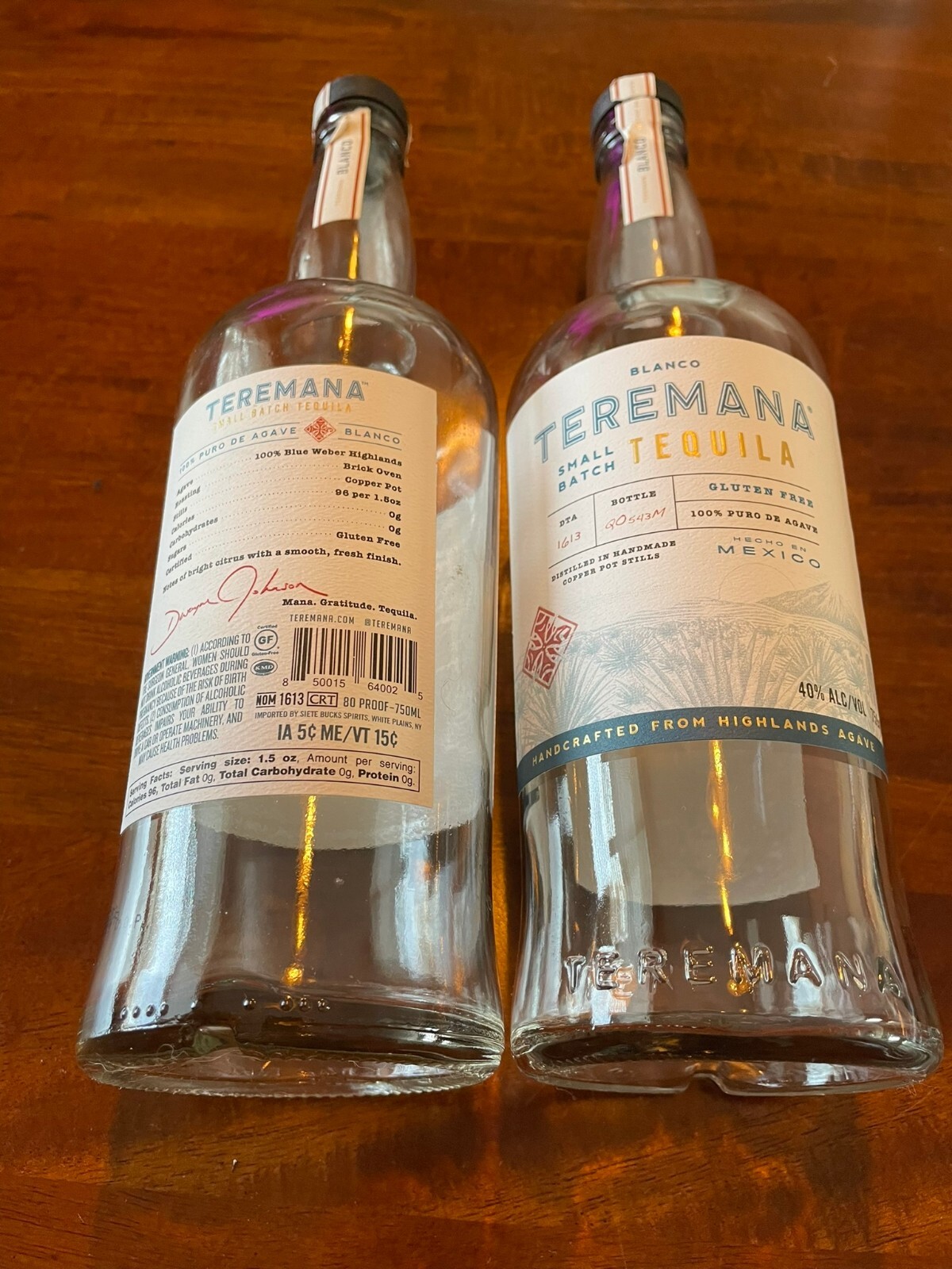 Teremana Tequila Blanco Empty Bottle or lot 750ml collectible Dwayne Johnson