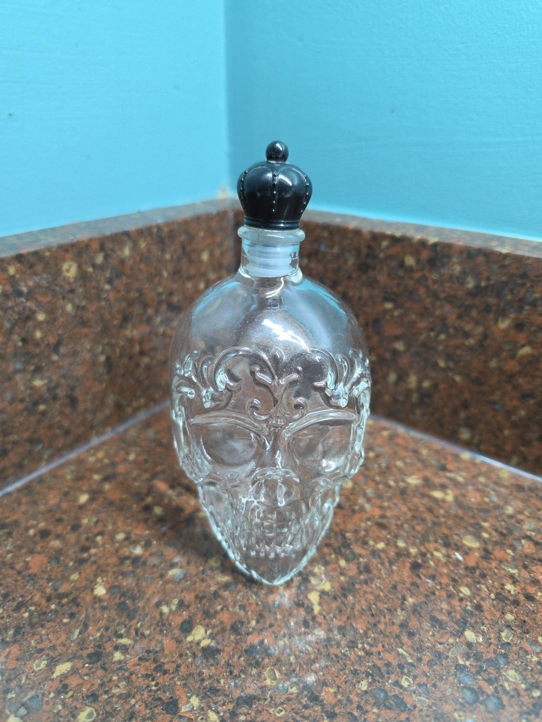 Crystal Head Vodka 750ml glass skull liquor bottle with its original stopper