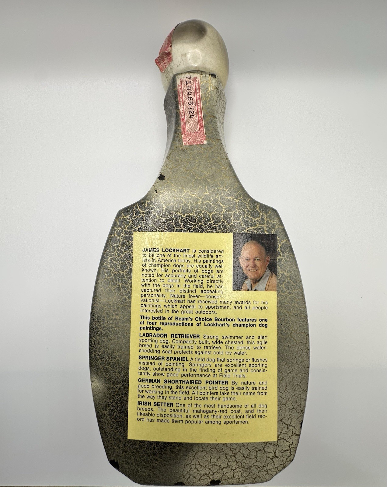 Antique 750ml Kentucky Whiskey A Blend Empty Beam Bottle (DOG) Kentucky Whiskey
