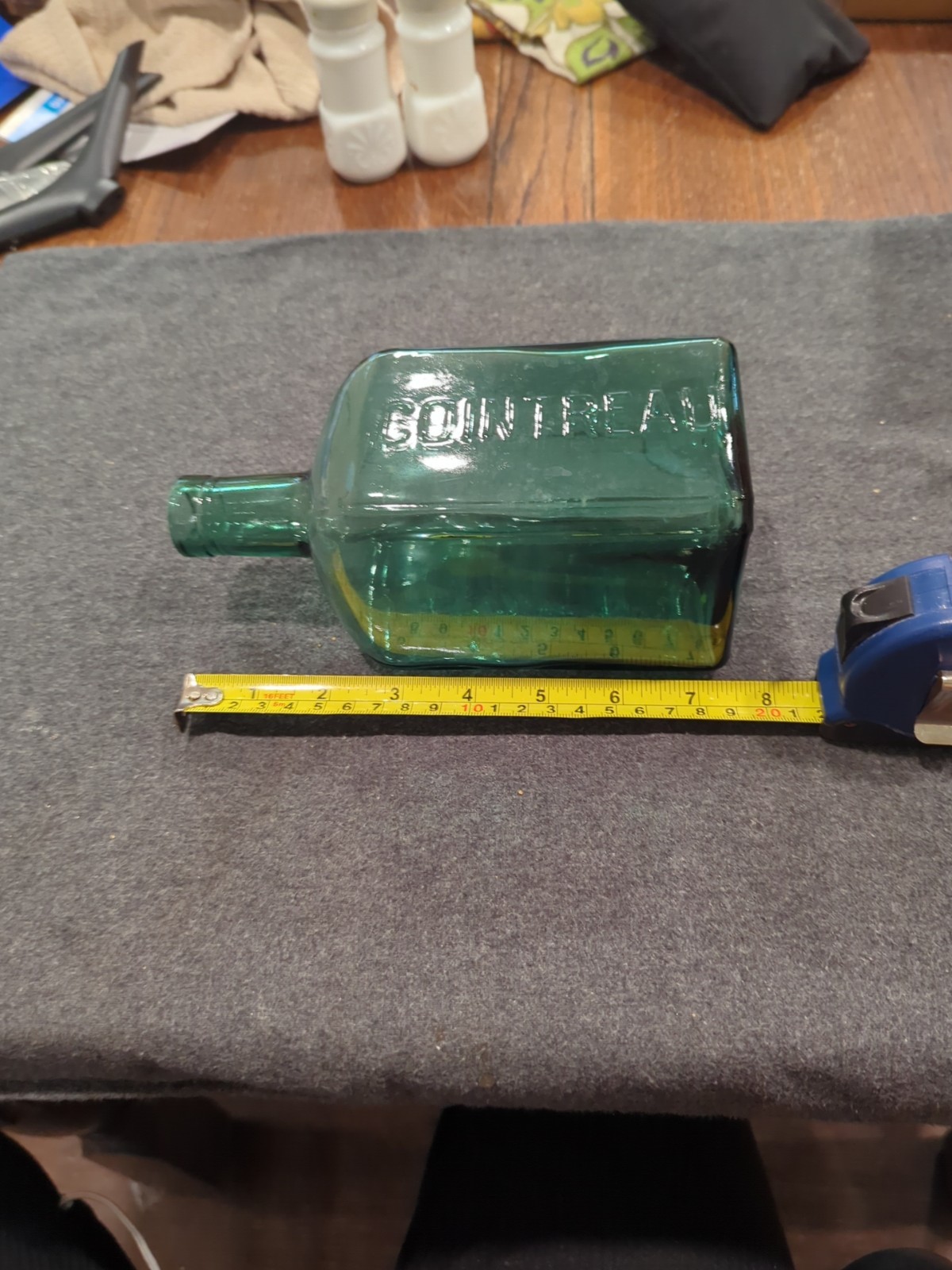 Decorative Green Cointreau Liquor Bottle Square A19