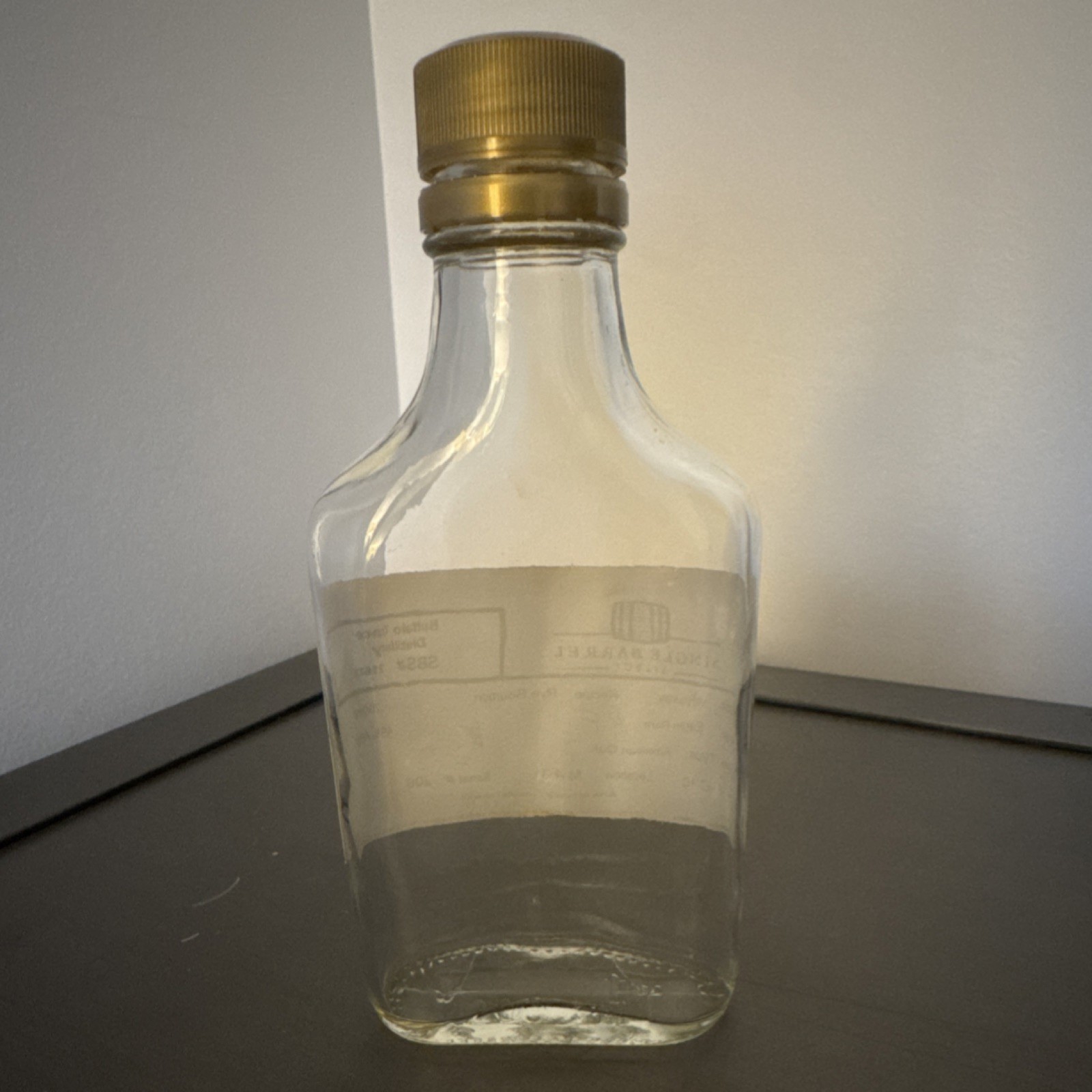 Buffalo Trace Single Barrel Select Empty Liquor Bottle 200ml Clear UNRINSED