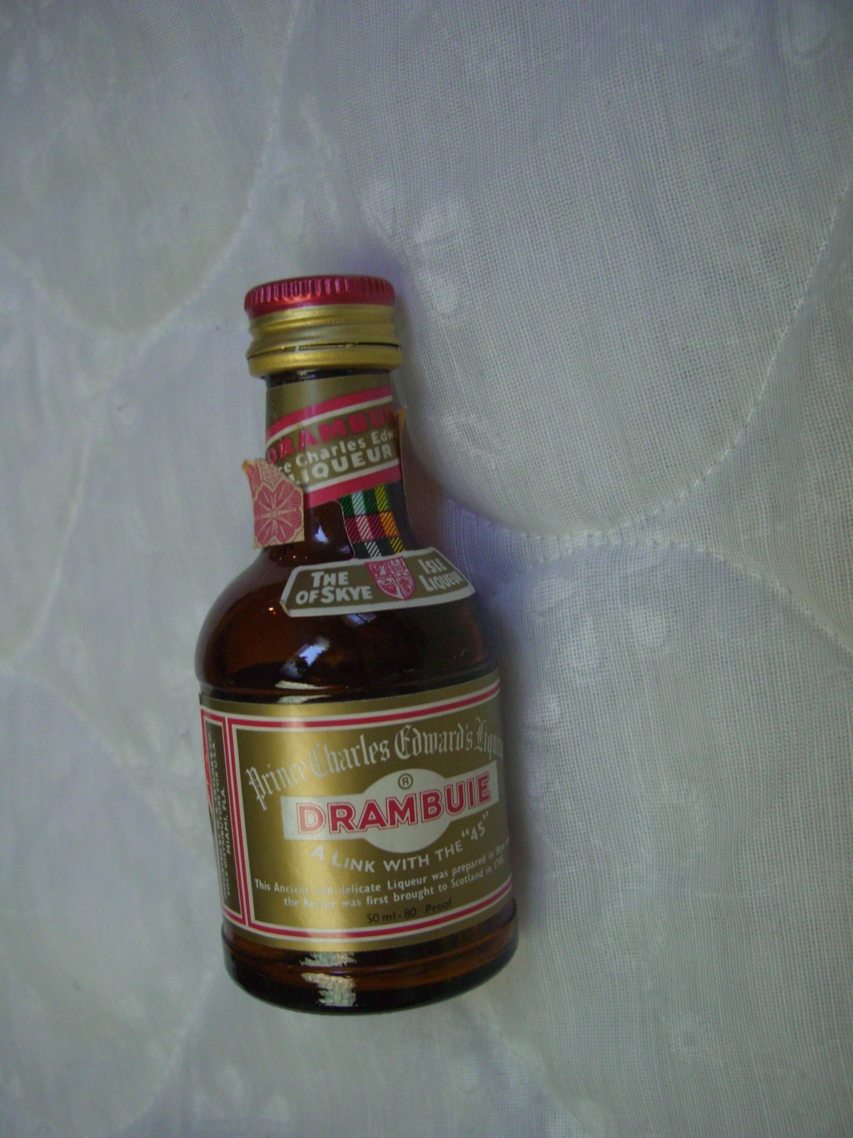 Drambuie Prince Charles Edward’s Liqueur Glass Mini Bottle/50 ML/Empty