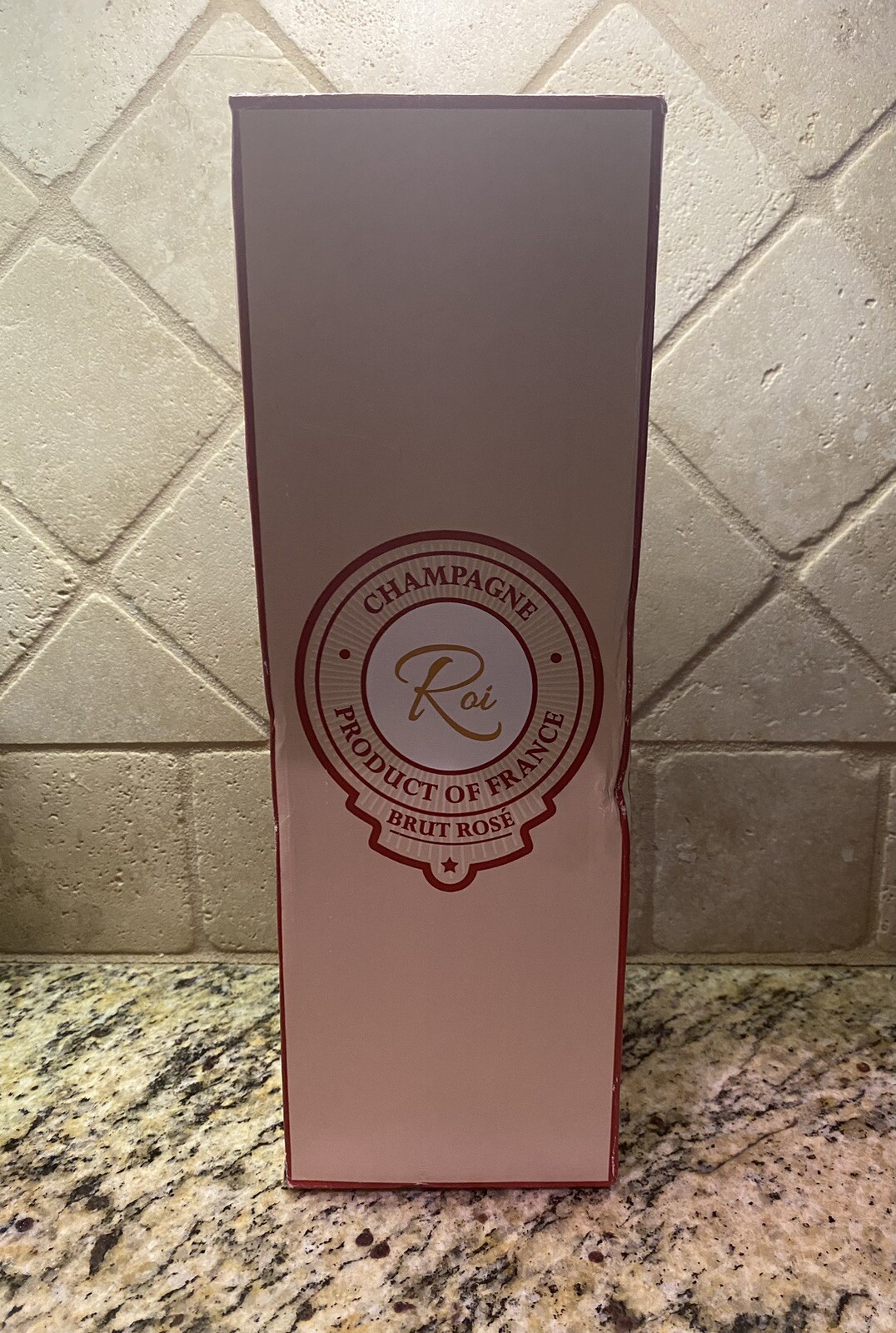 Le Chemin Du Roi ROSE Brut 14K Gold The King’s Path EMPTY Champagne Bottle (b
