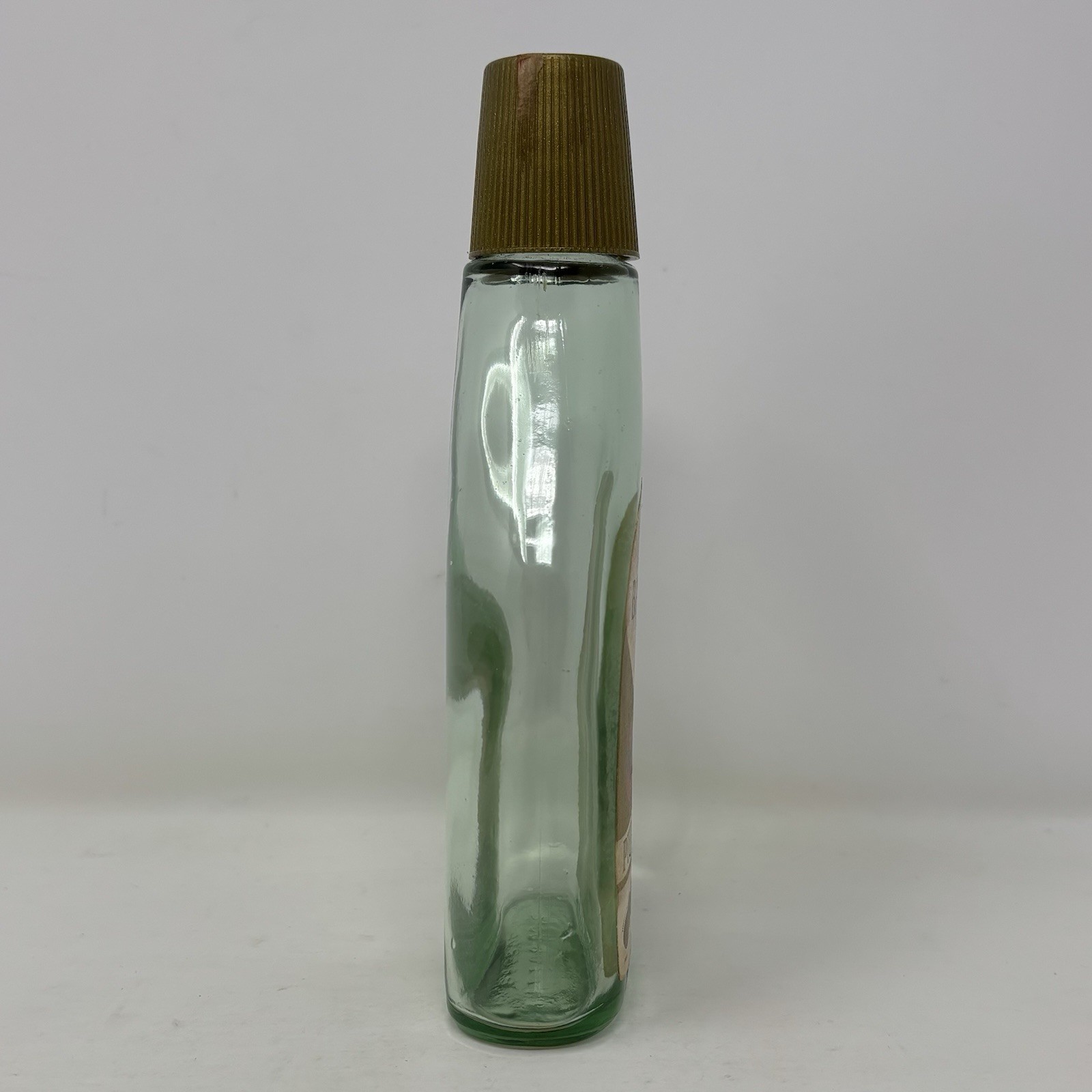 VTG Ron Bacardi Amber Label Glass Liquor Bottle Puerto Rico Rum Half Pint Empty