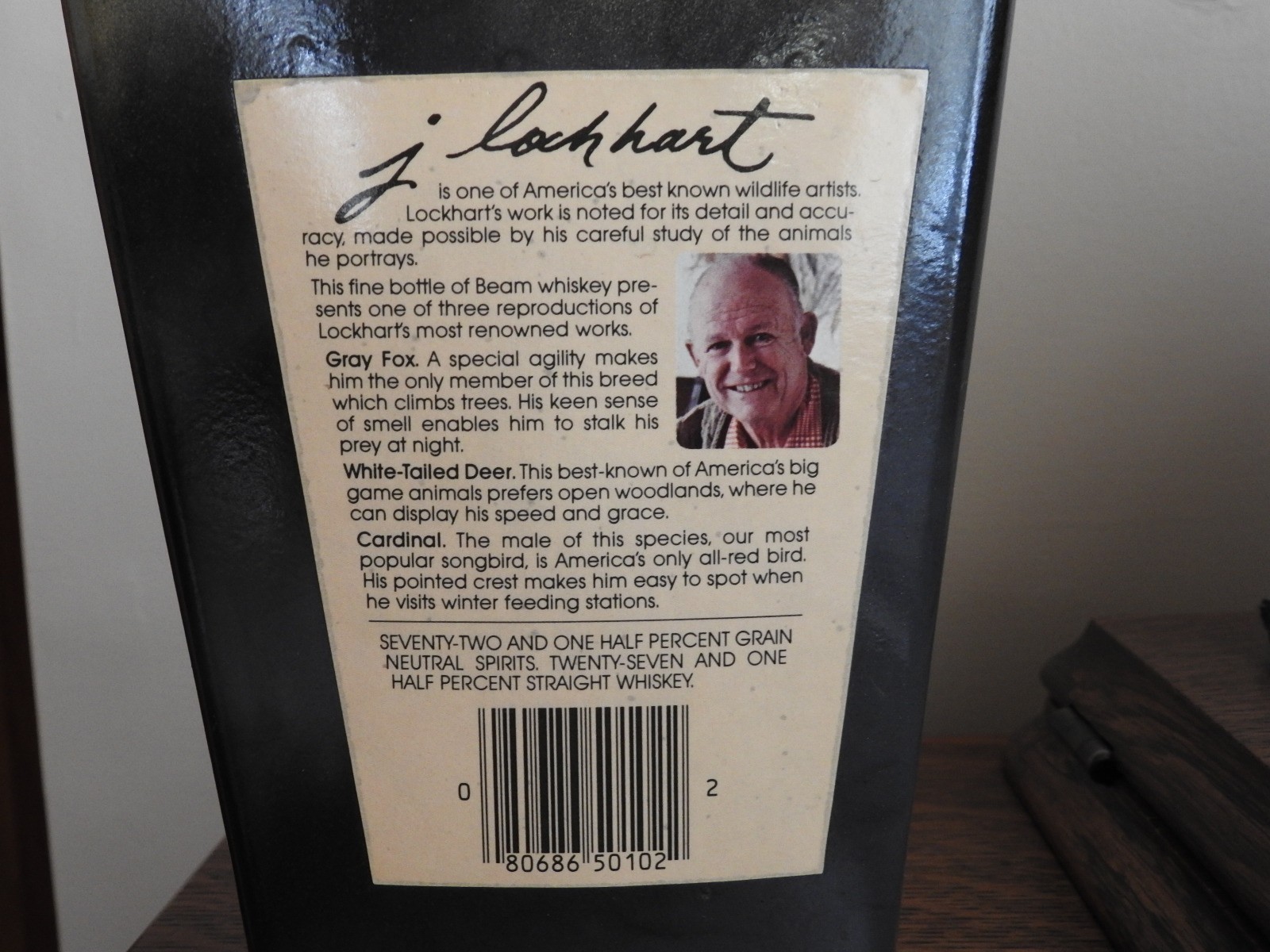 Vintage Jim Beam Collector’s Liquor Bottle James Lockhart’s Cardinal EMPTY