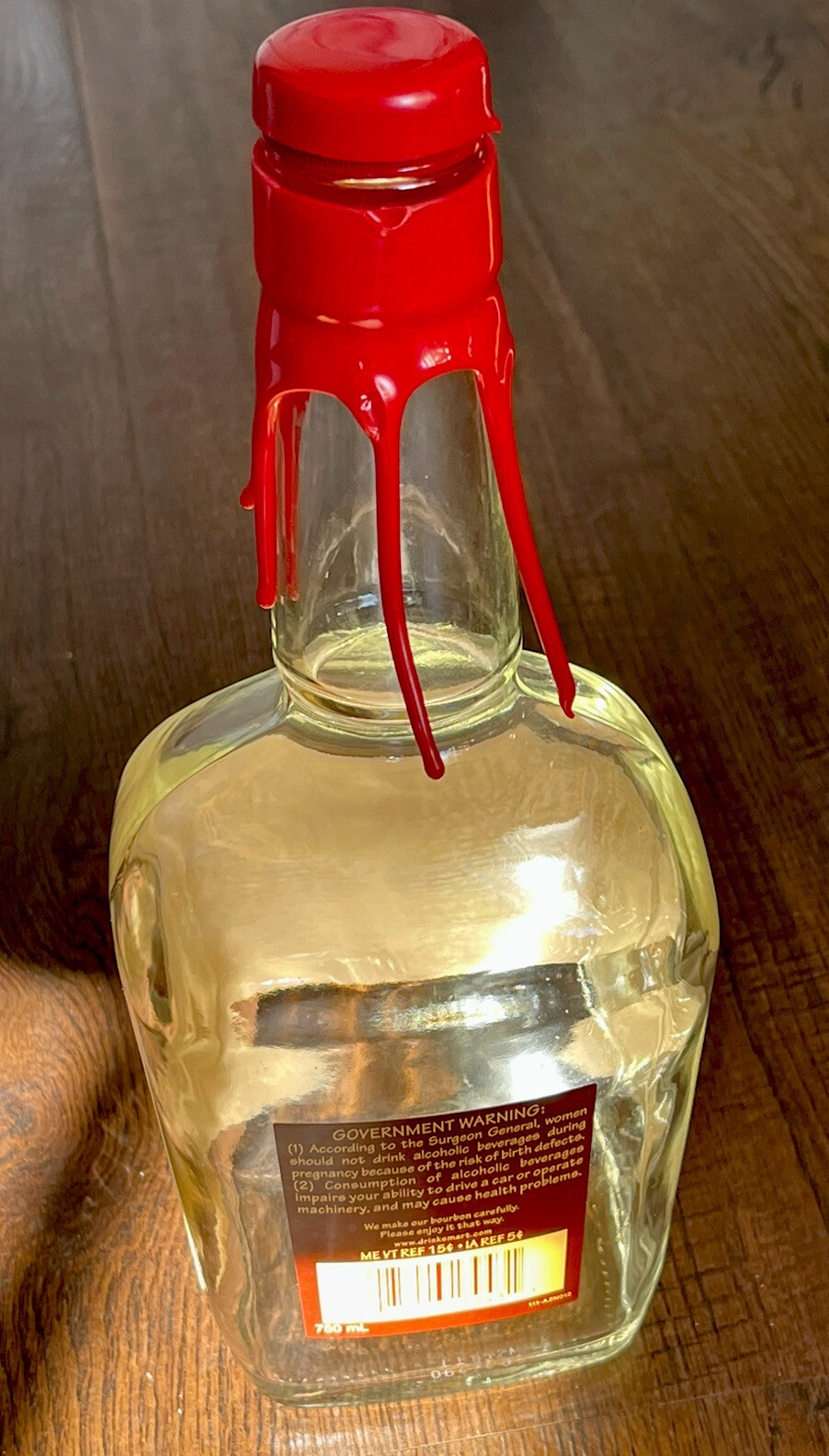 Maker’s Mark Whisky Empty 750 ml Bottle