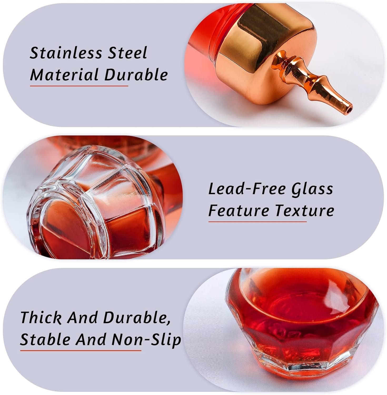1.7oz/50ml Copper-Top Glass Bitters Bottle – Perfect for Bartenders & Home Bars