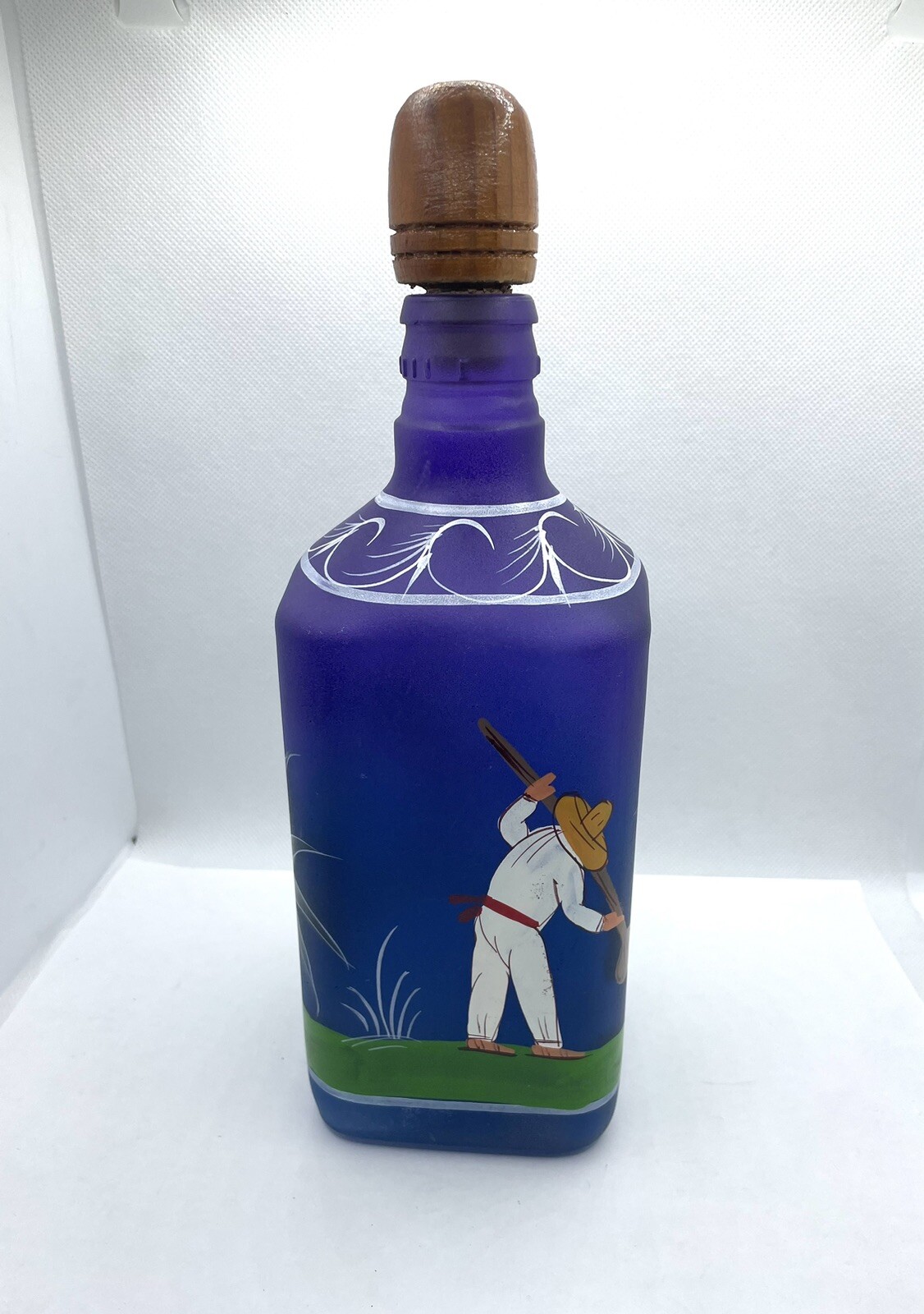 Herradura Amatitan Jalisco Mexico Hand Painted Pineapple Tequila Bottle