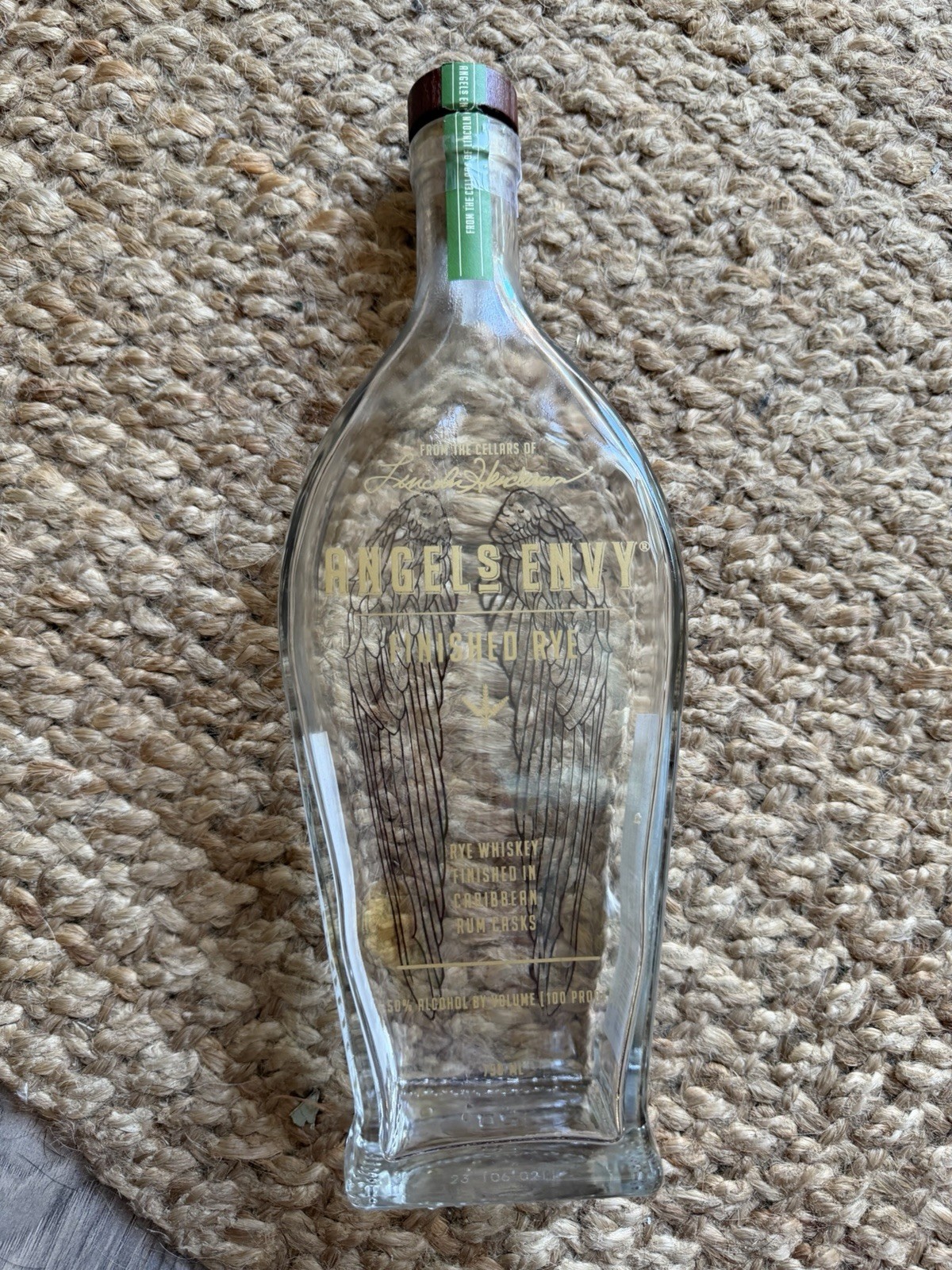Angels Envy 2022 Bottle Finished Rye/ Empty Bottle Unrinsed 750ml Caribbean Rum