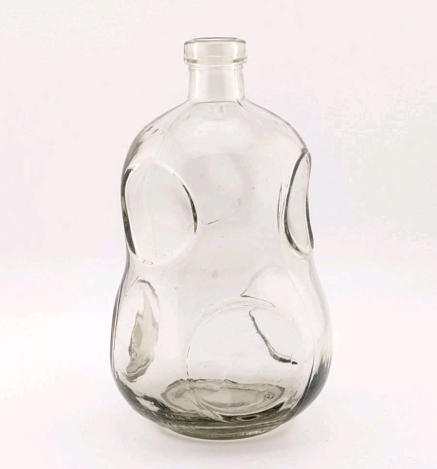 Vintage Small Liquor Bottle Robert McNish Glasgow Scotland Pinch Dimple