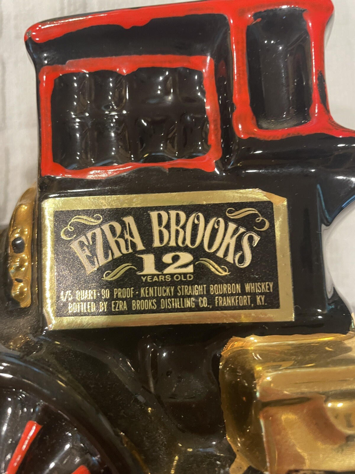 EZRA BROOKS Empty Bourbon Liquor Bottle TRAIN
