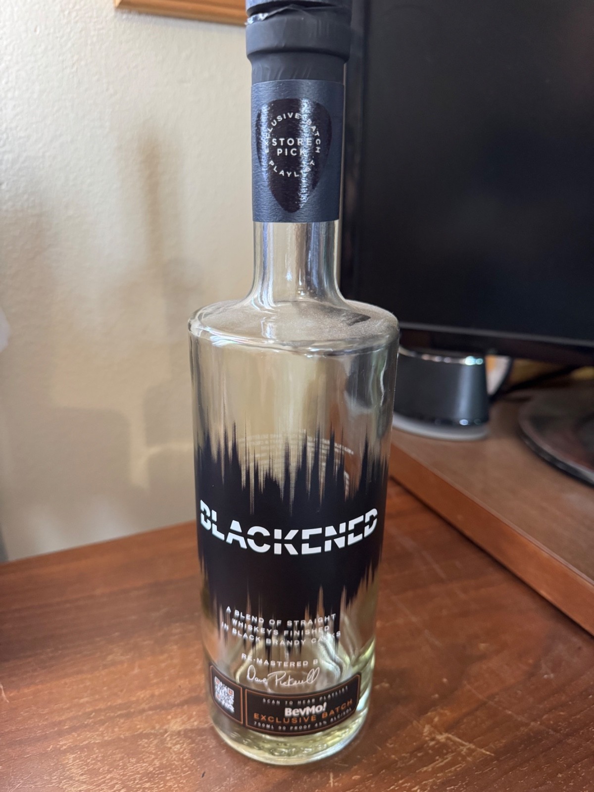 Empty Blackened Whiskey Liquor Bottle Metallica Bevmo! Exclusive Batch