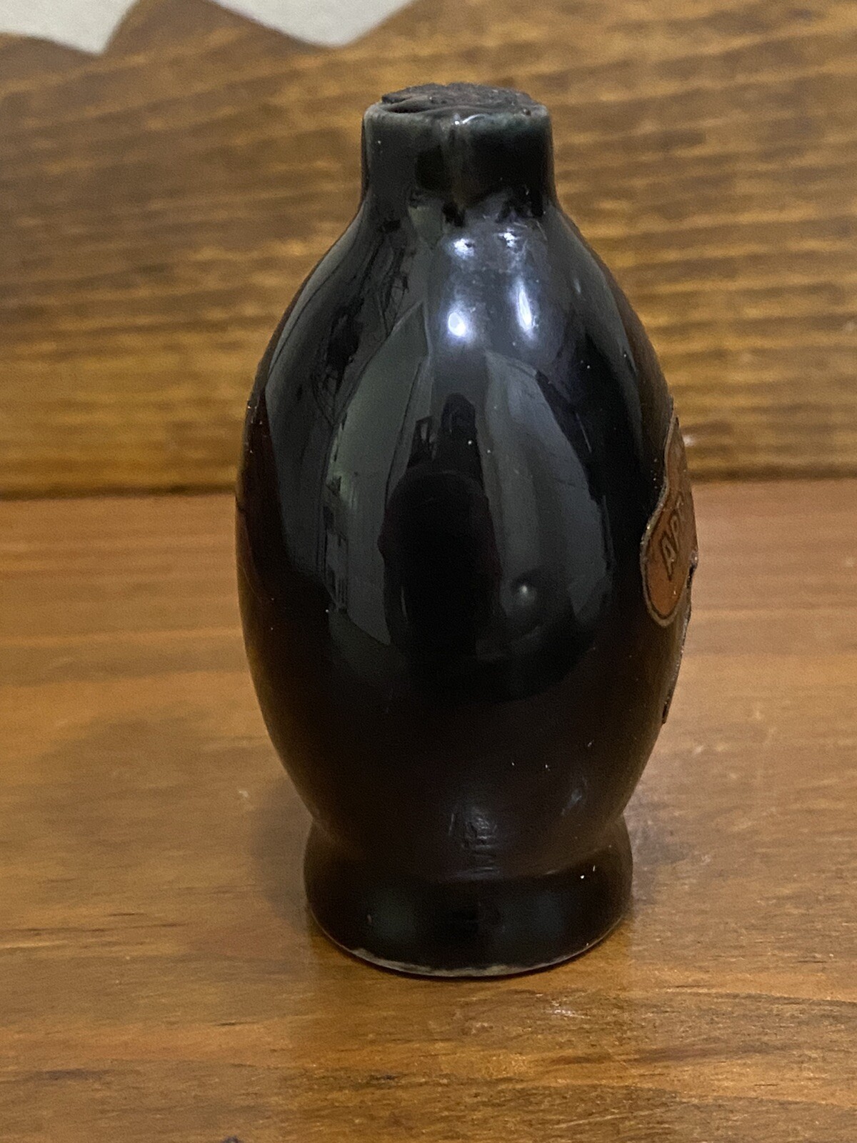 VTG Ceramic Miniature Jug Mohawk Apricot Liqueur Decanter Bottle Empty 3″ Tall