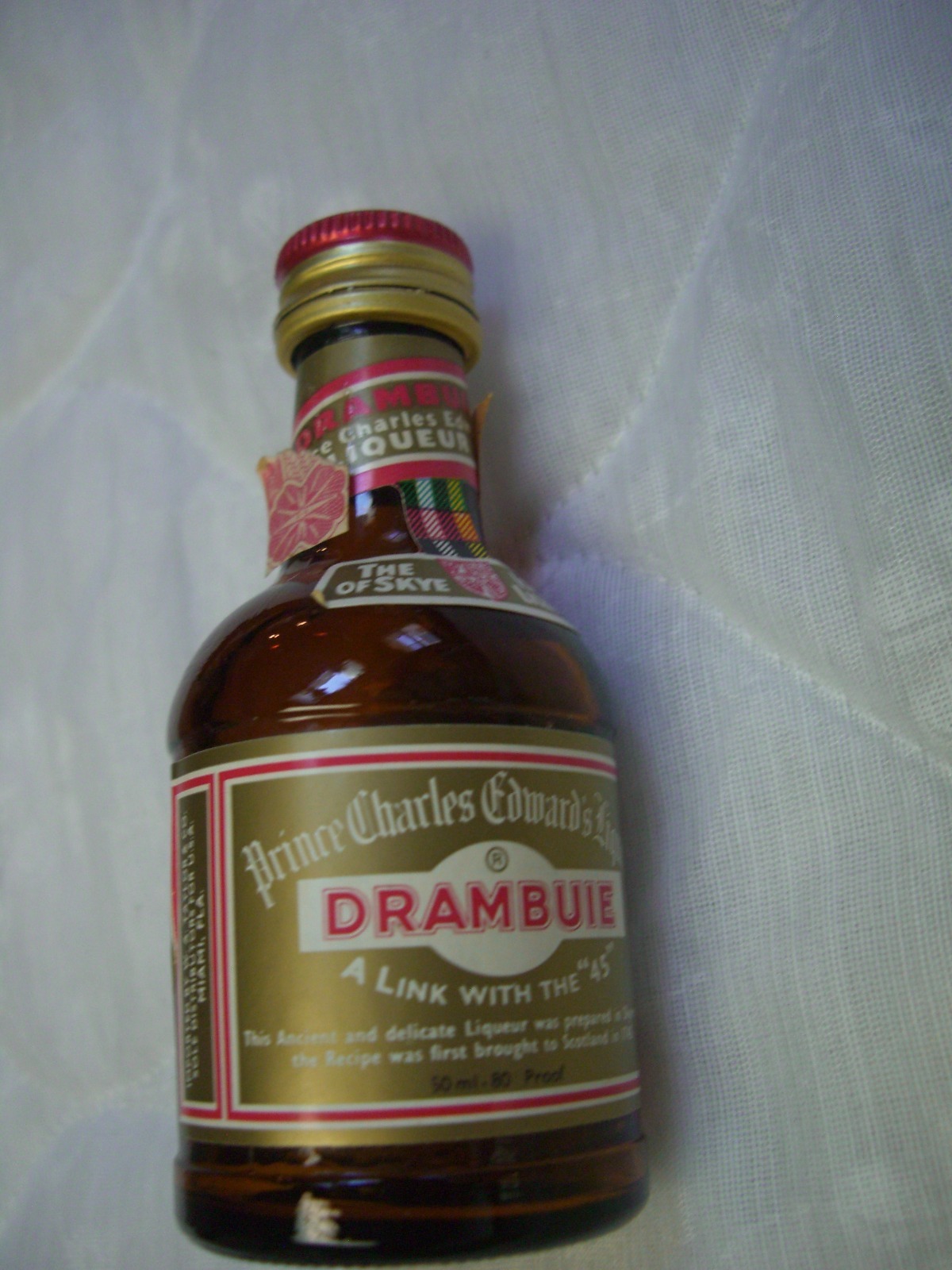 Drambuie Prince Charles Edward’s Liqueur Glass Mini Bottle/50 ML/Empty