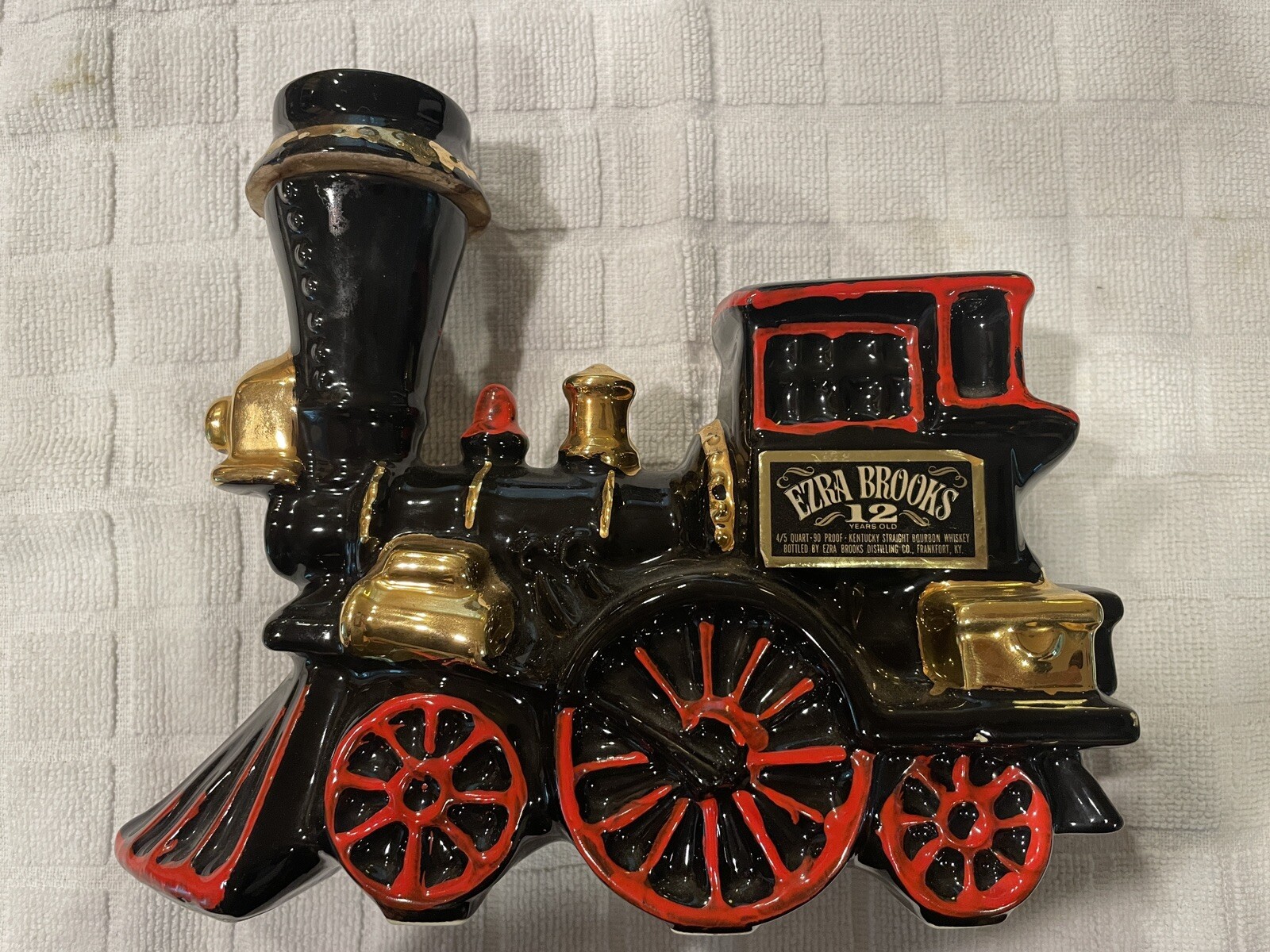 EZRA BROOKS Empty Bourbon Liquor Bottle TRAIN