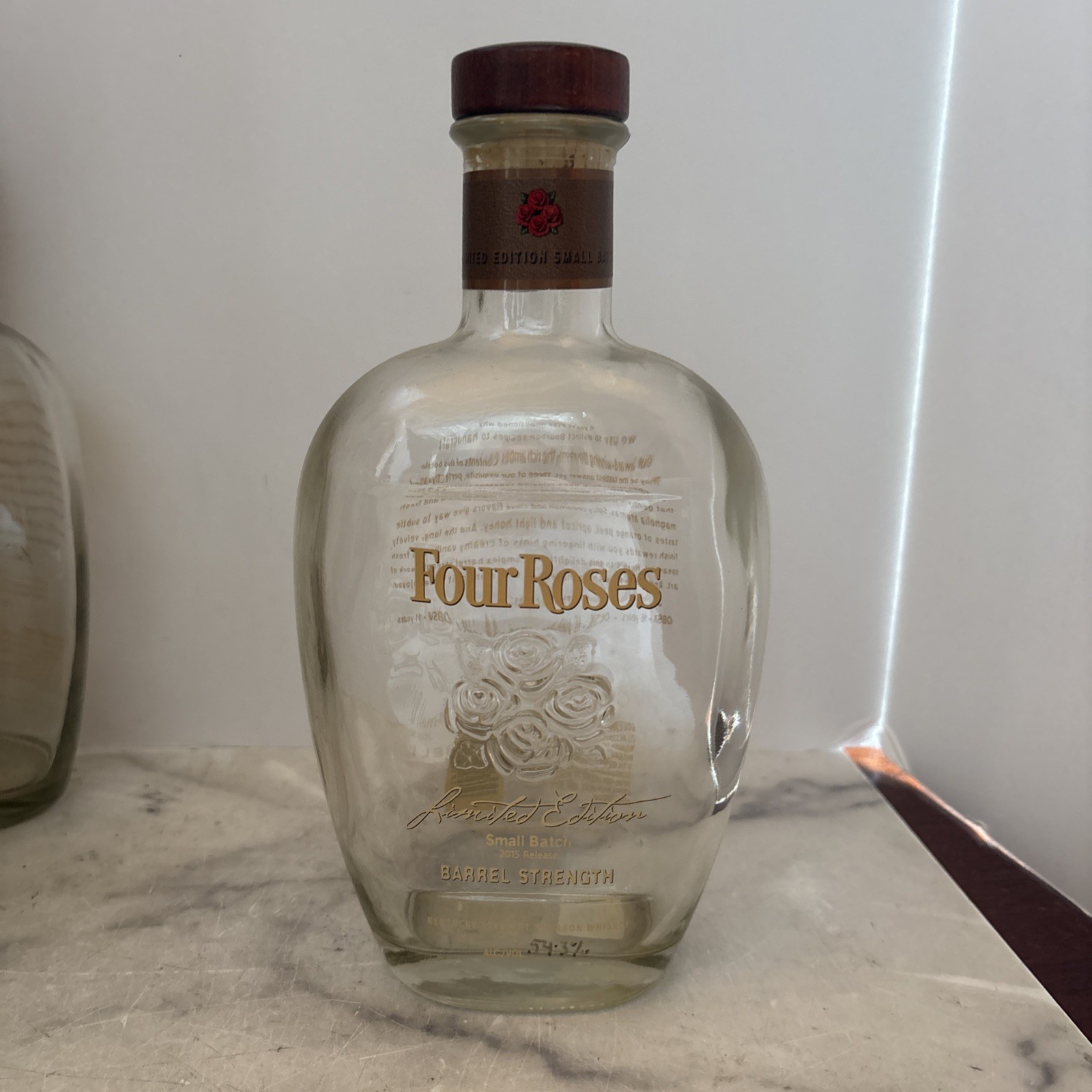 Four Roses • Barrel Strength Limited • Small Batch 2015 • Empty Bourbon Bottle
