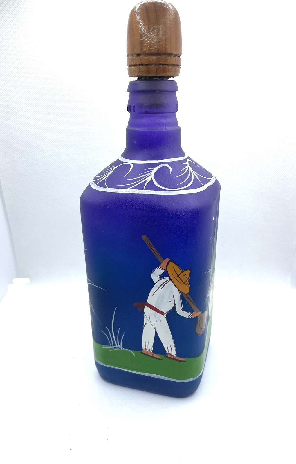 Herradura Amatitan Jalisco Mexico Hand Painted Pineapple Tequila Bottle