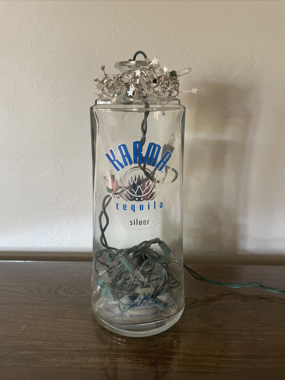 11″ Karma Tequila Bottle With Lights. Bar Light