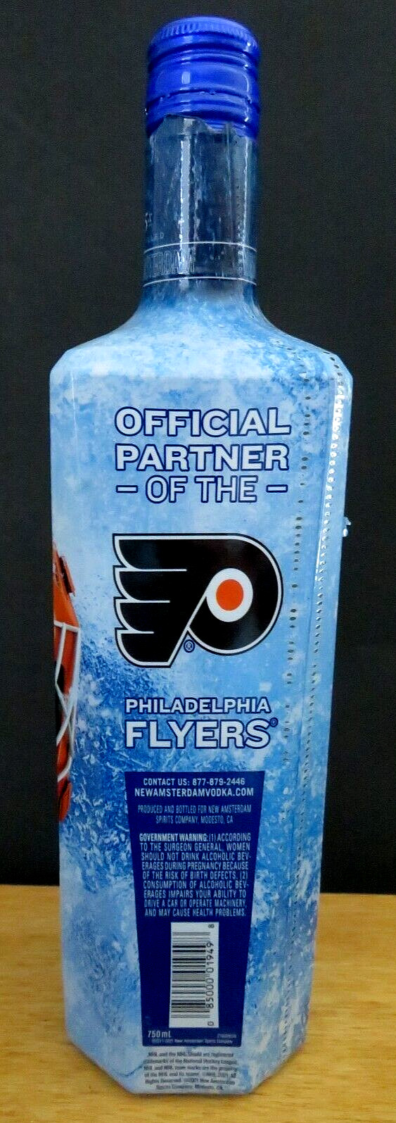 EMPTY New Amsterdam Vodka Bottle LIMITED EDITION Philadelphia Flyers 11¼» VGC