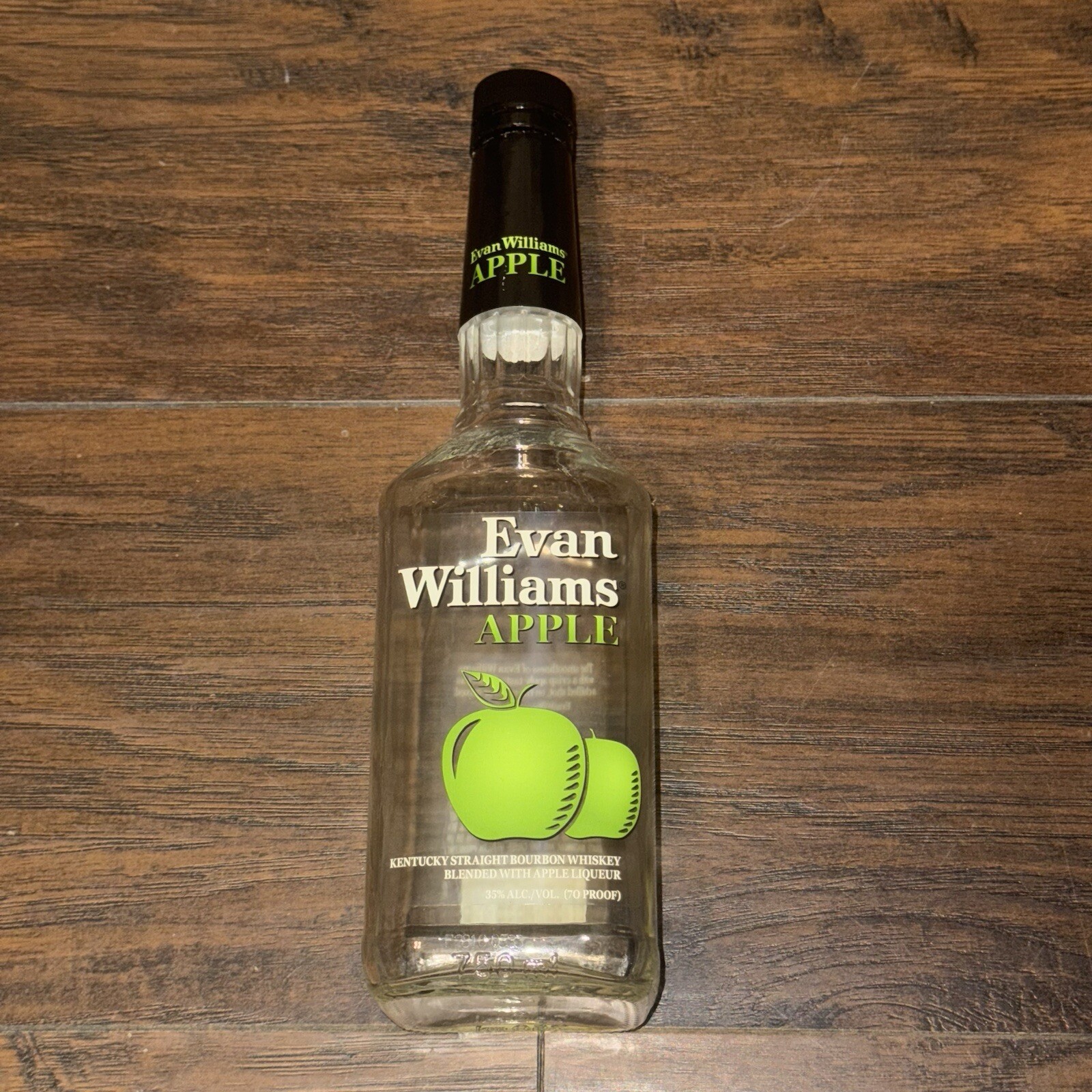 EMPTY Evan Williams Apple Whiskey 750 ML Liquor Bottle Home Décor Crafts Arts