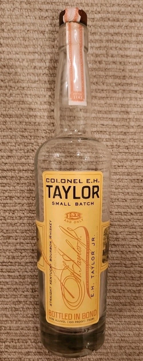 Colonel EH Taylor Small Batch Bourbon Whiskey Empty Bottle EHT Kentucky Straight