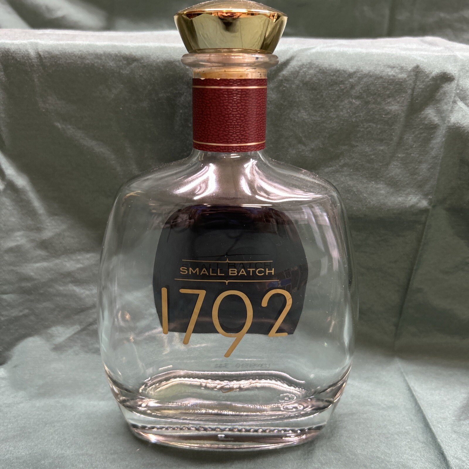 1792 Small Batch Bourbon (Empty 750ml Whiskey Bottle) Barton Craft with Top Cork