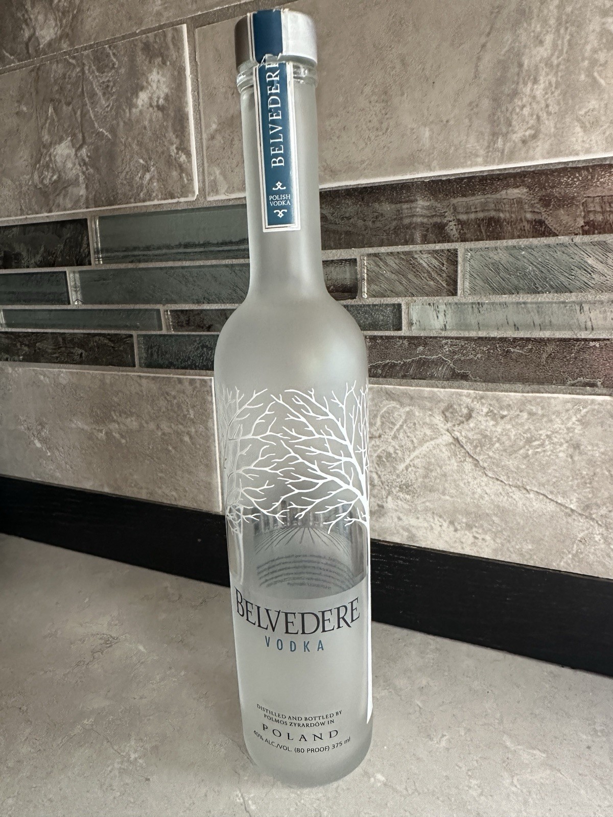 Empty not washed Belvedere Vodka 375 ML Bottle!
