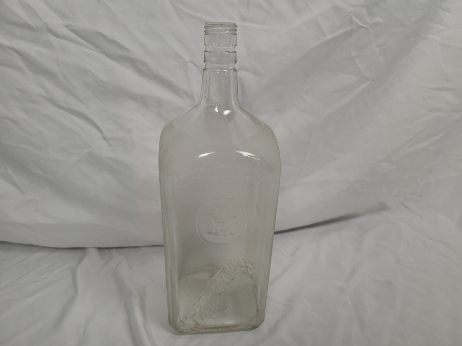 Vintage Empty Rare H & A Gilley LTD Gin Liquor Bottle Glass 12″ Fogged Glass